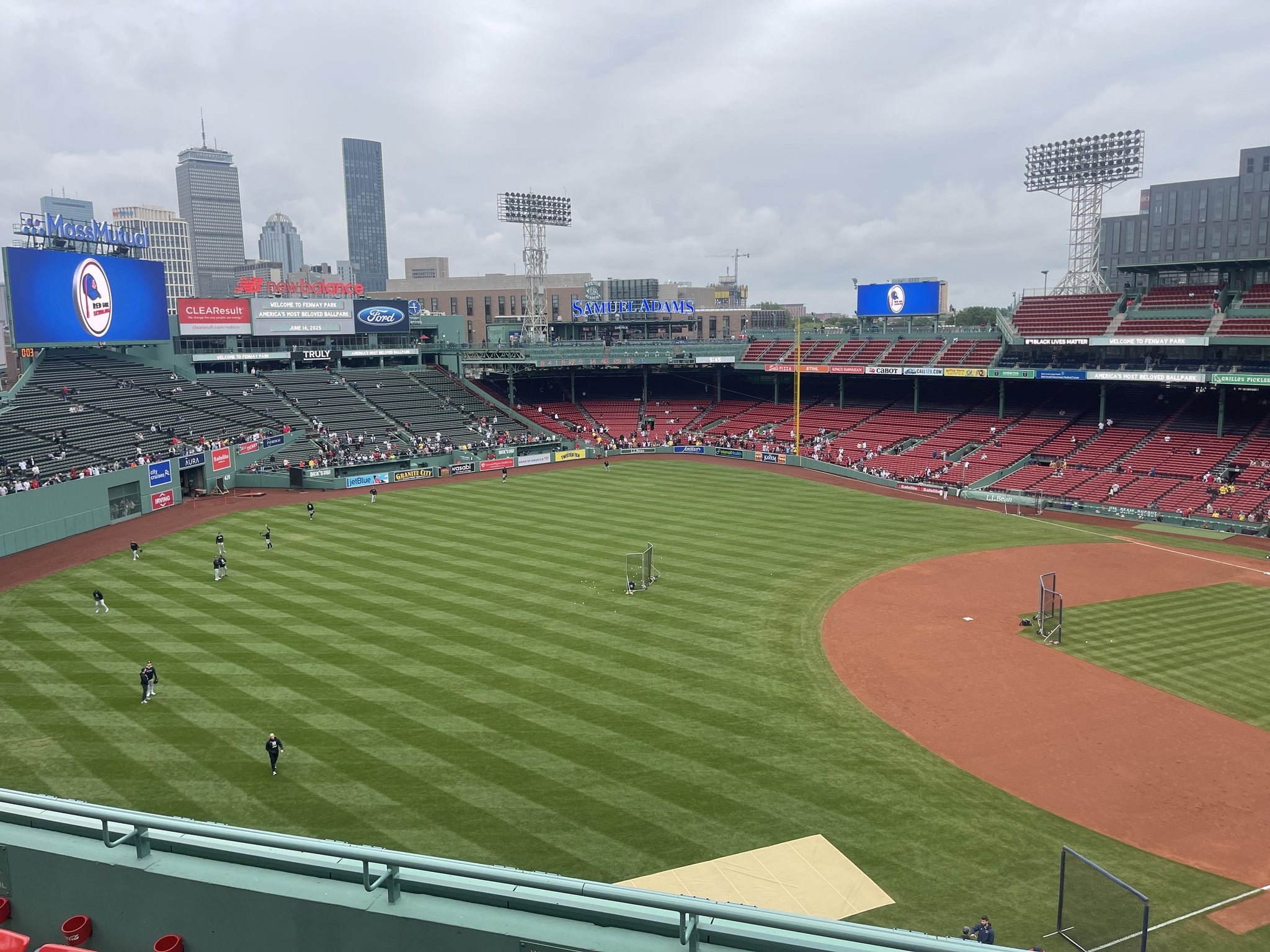 Real Fan View taken from Left Field Aura Pavilion Reserved 16 at Fenway Park by Chase D