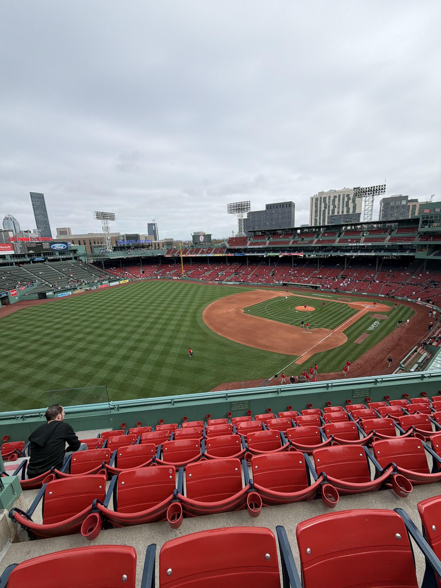 Real Fan View taken from Left Field Aura Pavilion Reserved 16 at Fenway Park by Kevin P