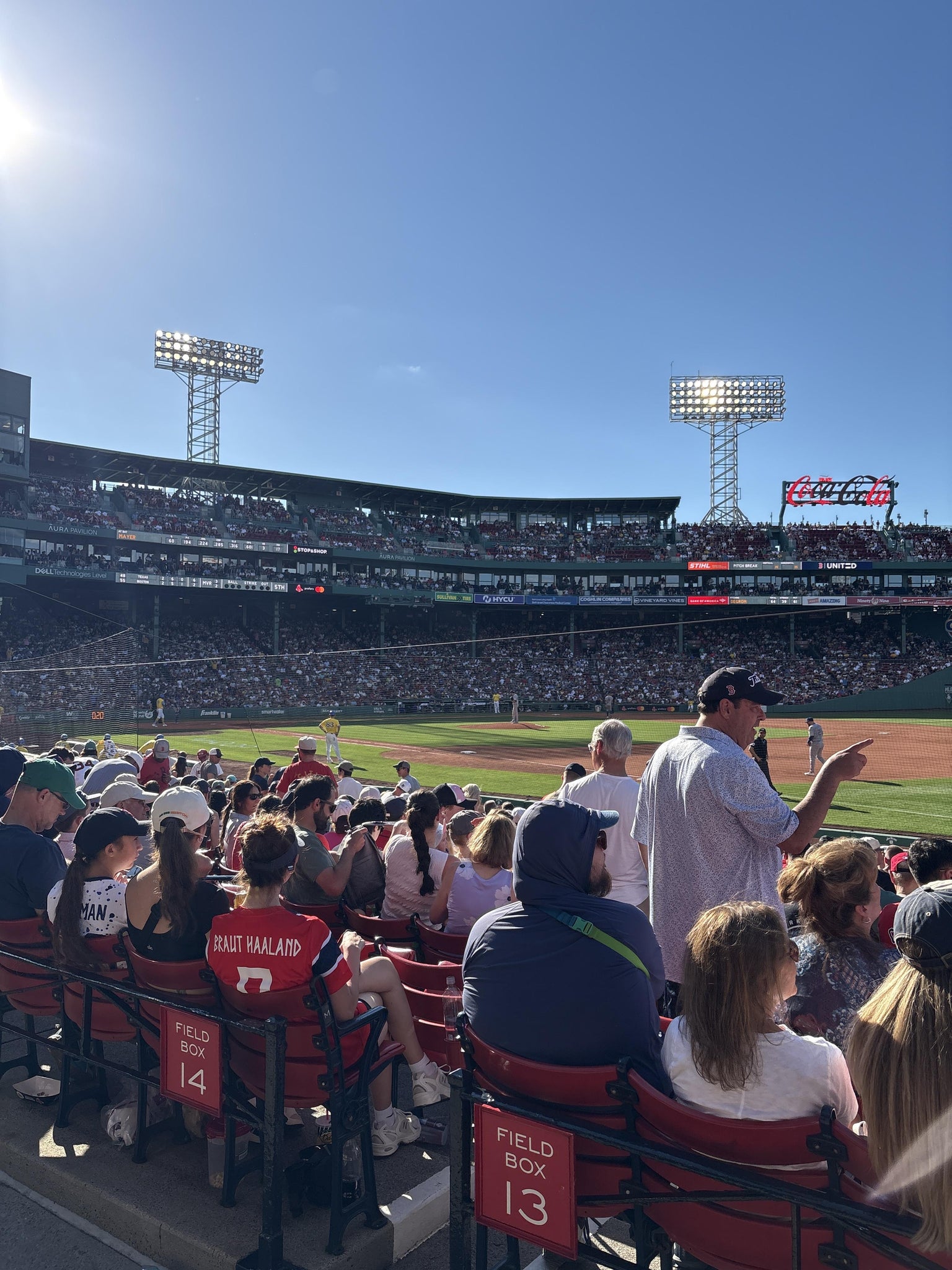 Real Fan View taken from Loge Box 101 at Fenway Park by Max W