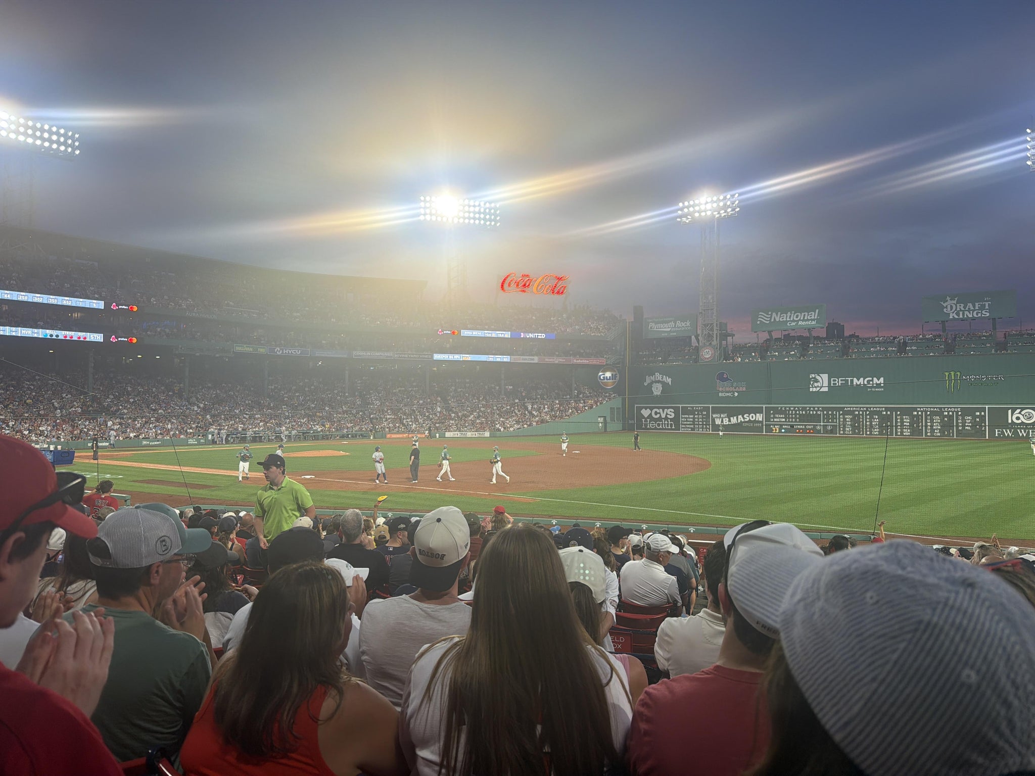 Vue réelle des fans prise de la Loge Box 101 au site Fenway Park par Helena C