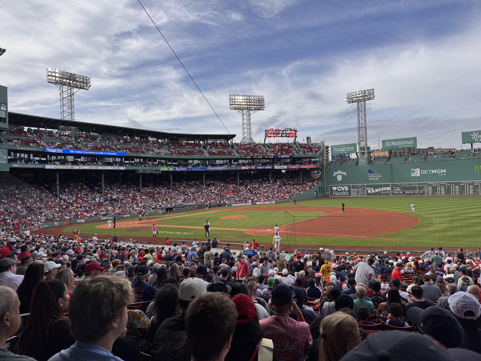 Real Fan View taken from Loge Box 105 at Fenway Park by Susan B
