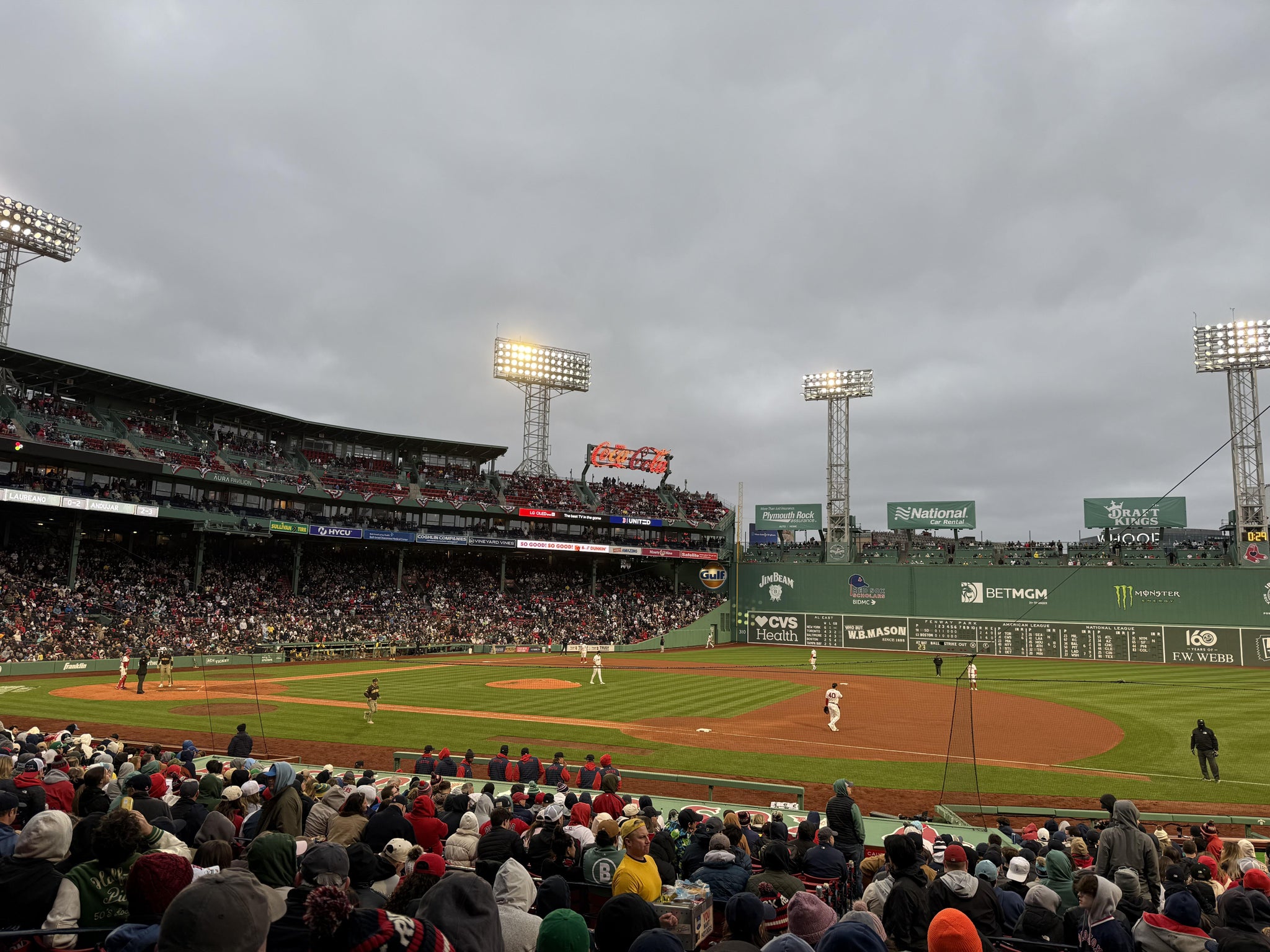 Vue réelle des fans prise de la Loge Box 109 au site Fenway Park par Michael R