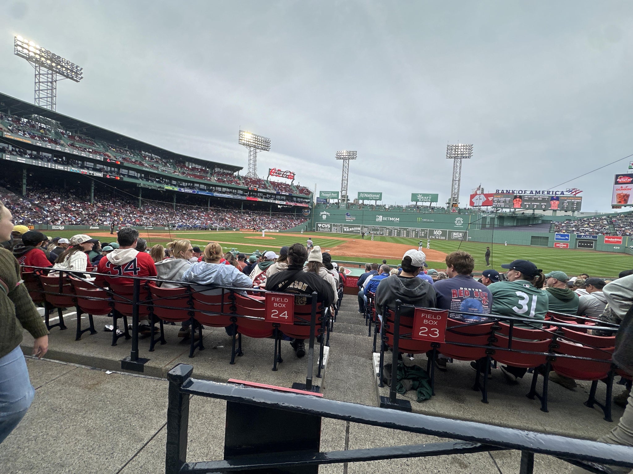 Real Fan View taken from Loge Box 111 at Fenway Park by Michael W