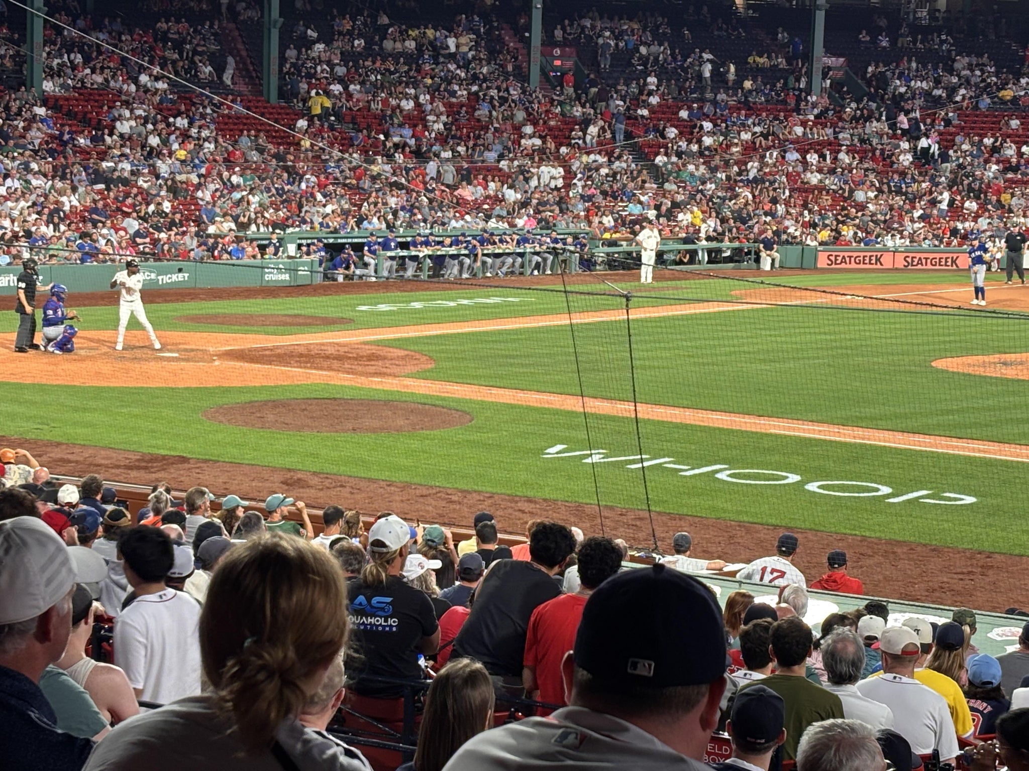 Vue réelle des fans prise de la Loge Box 111 au site Fenway Park par Peter A