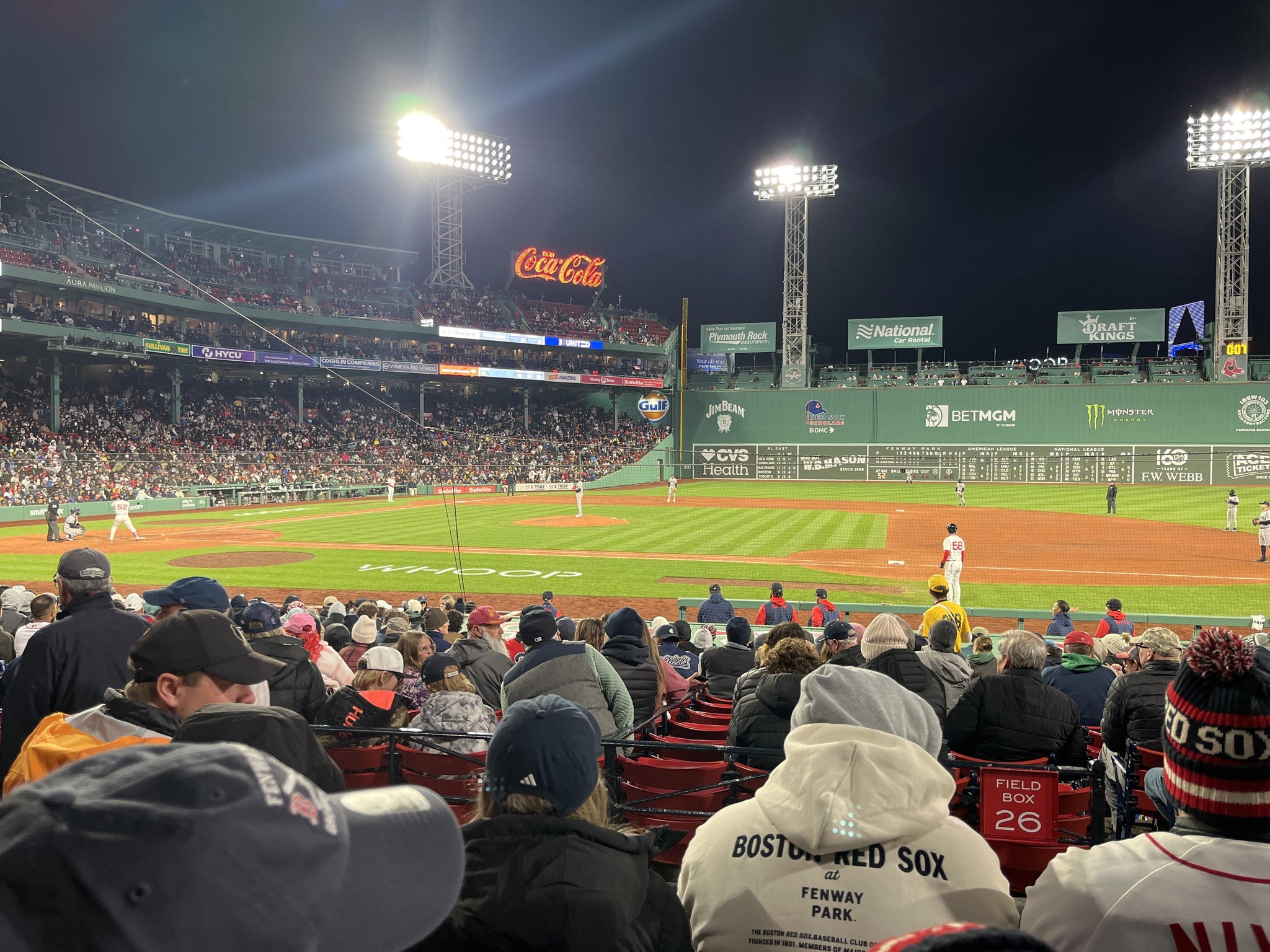Real Fan View taken from Loge Box 113 at Fenway Park by Dennis S