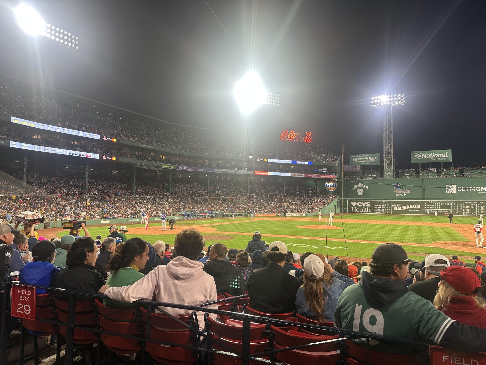 Vue réelle des fans prise de la Loge Box 114 au site Fenway Park par Alexander R