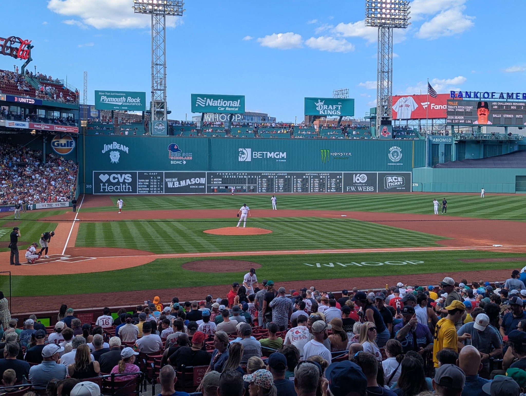 Real Fan View taken from Loge Box 123 at Fenway Park by Steven D