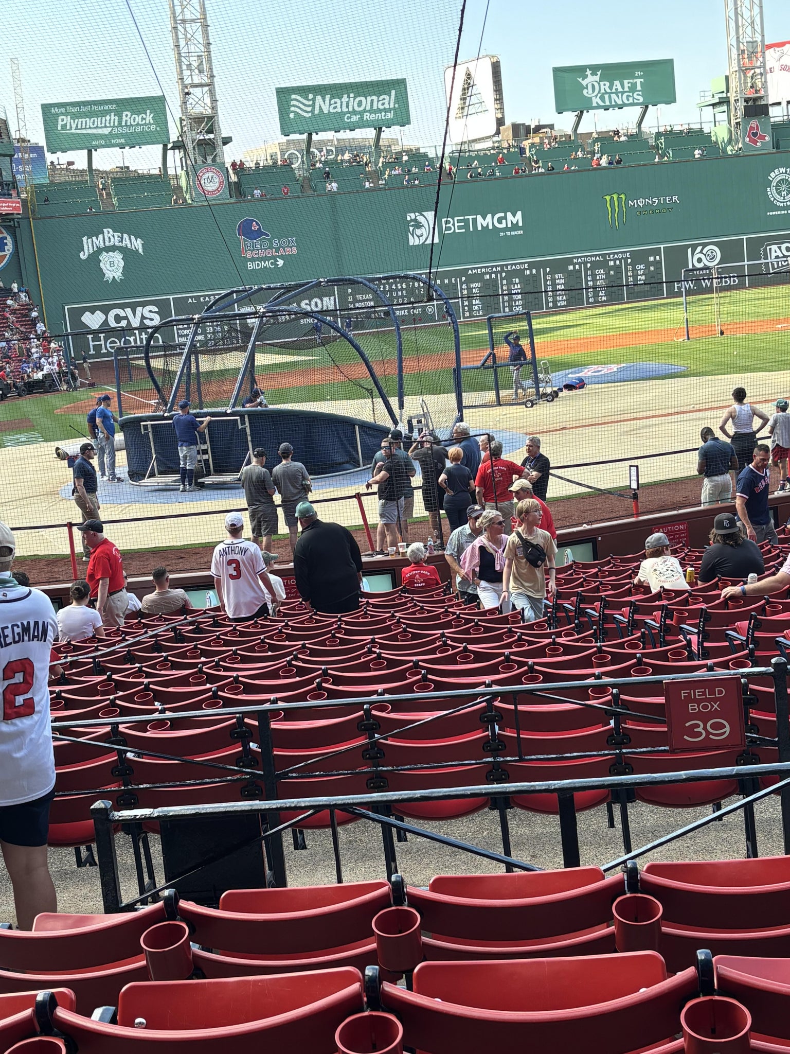 Real Fan View taken from Loge Box 125 at Fenway Park by Maureen A