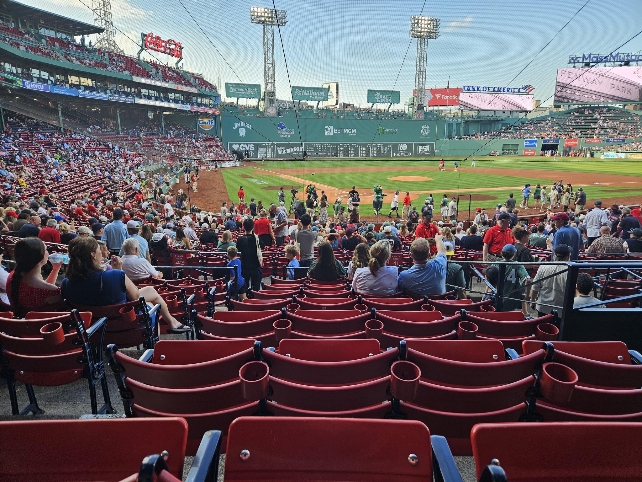 Vue réelle des fans prise de la Loge Box 127 au site Fenway Park par Jonathan C