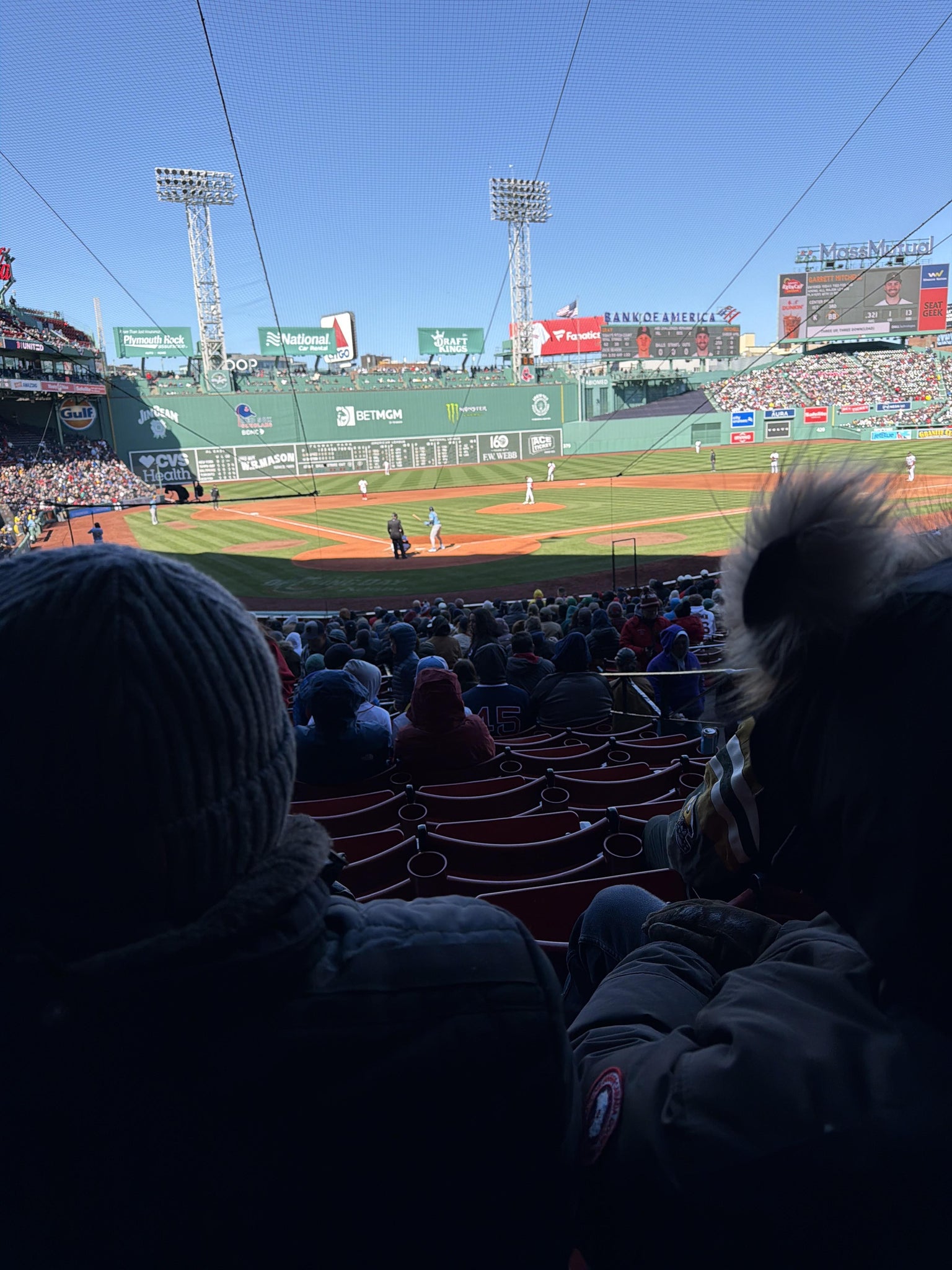Real Fan View taken from Loge Box 127 at Fenway Park by Bridget L