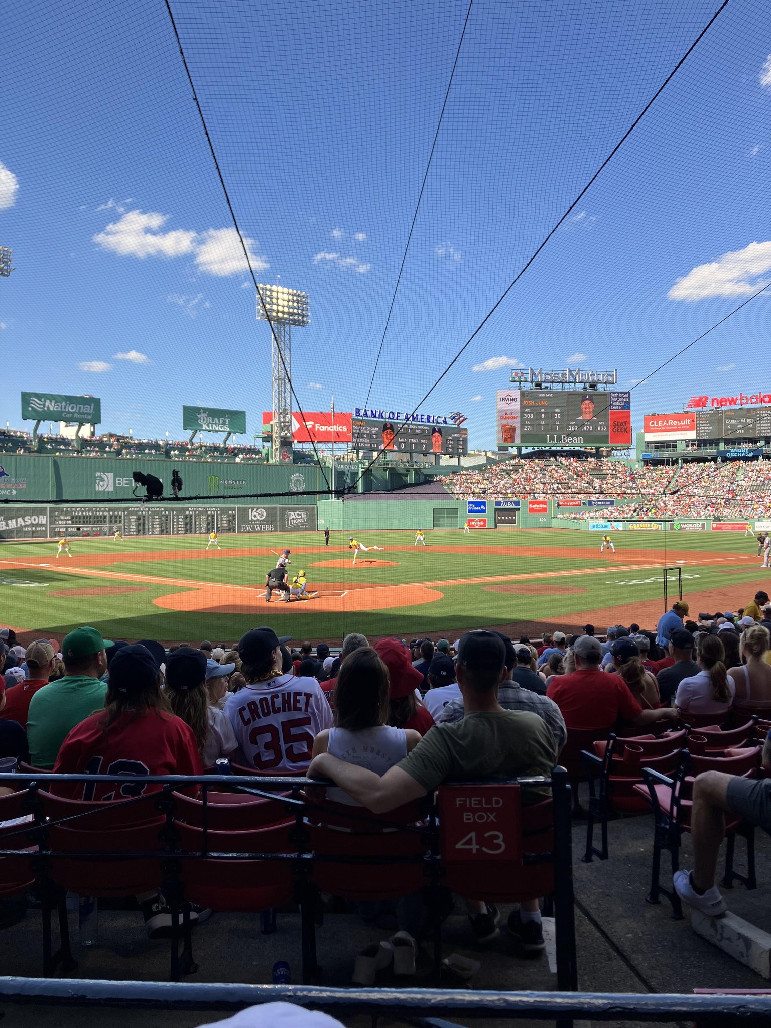 Real Fan View taken from Loge Box 129 at Fenway Park by Pamela M