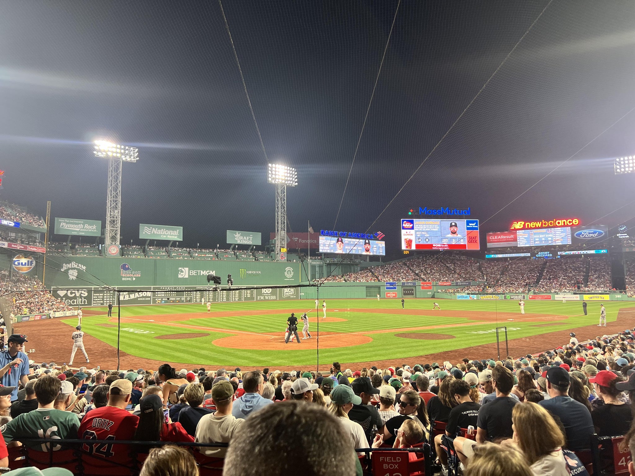 Real Fan View taken from Loge Box 129 at Fenway Park by Jonathan K