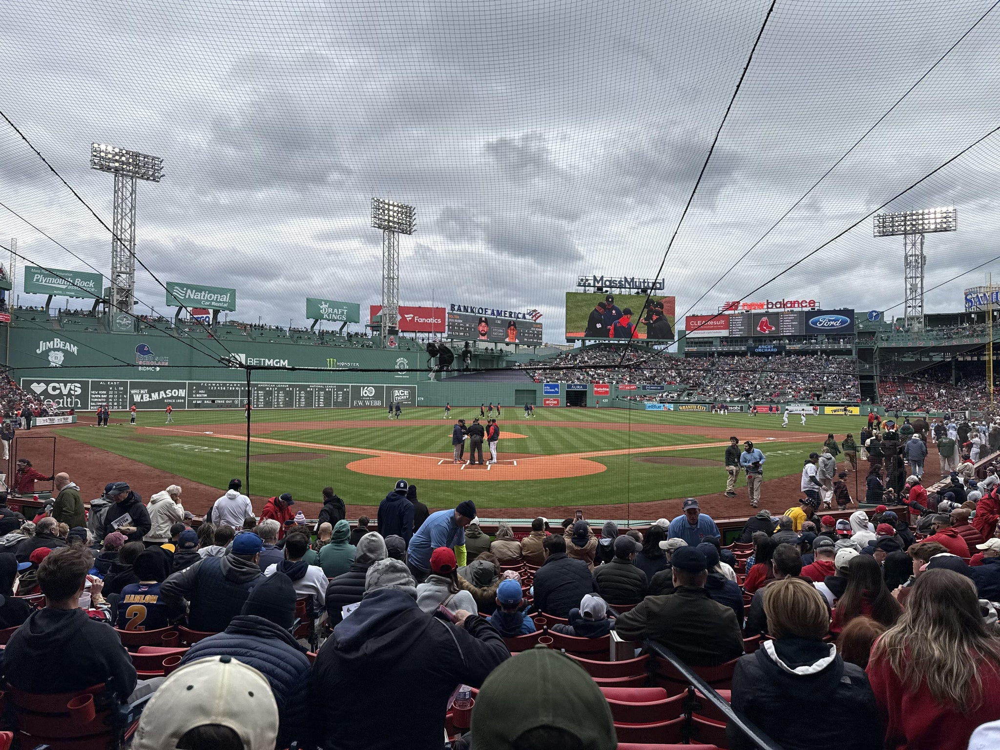 Real Fan View taken from Loge Box 130 at Fenway Park by Dave L