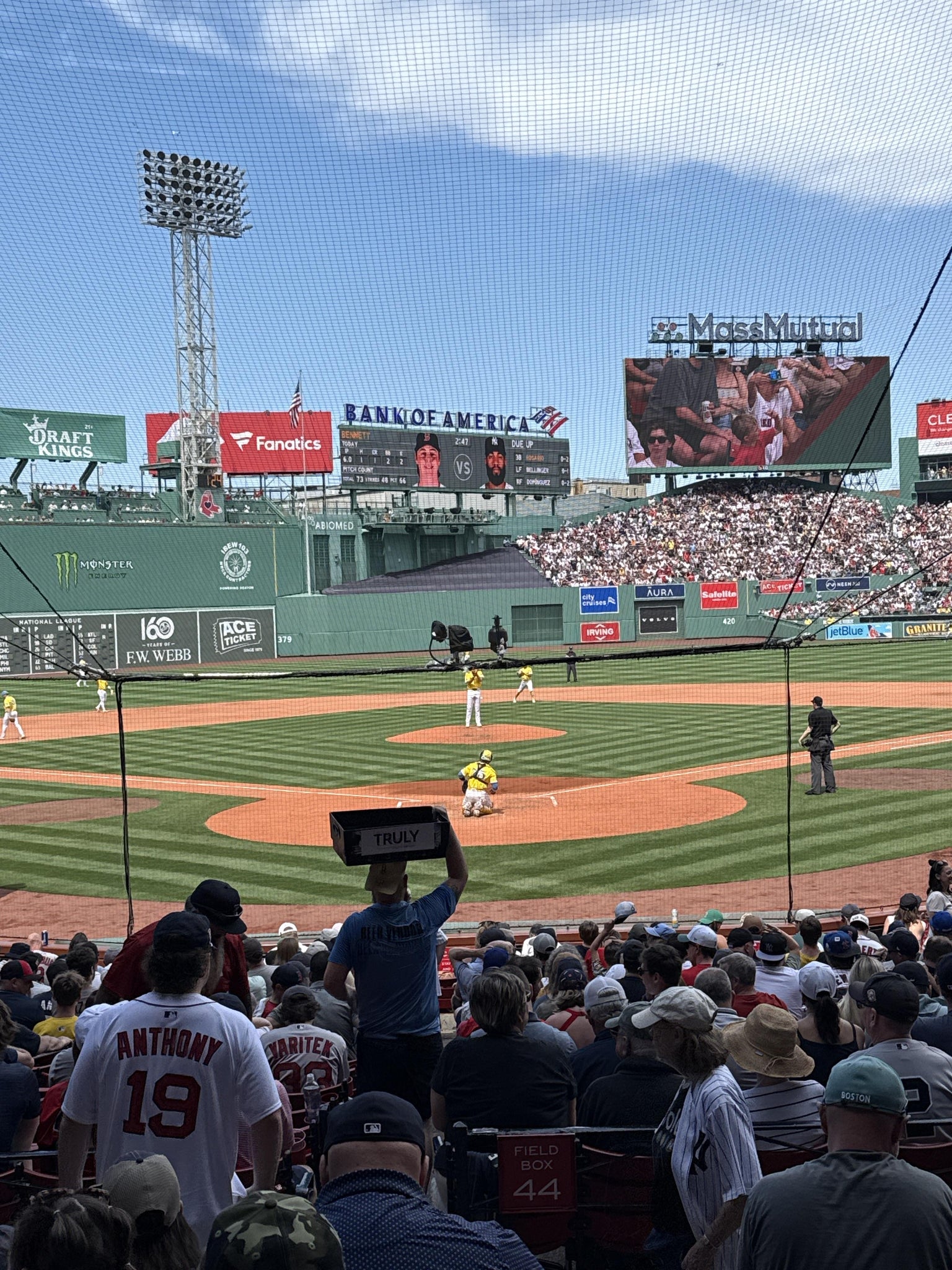 Real Fan View taken from Loge Box 131 at Fenway Park by David G