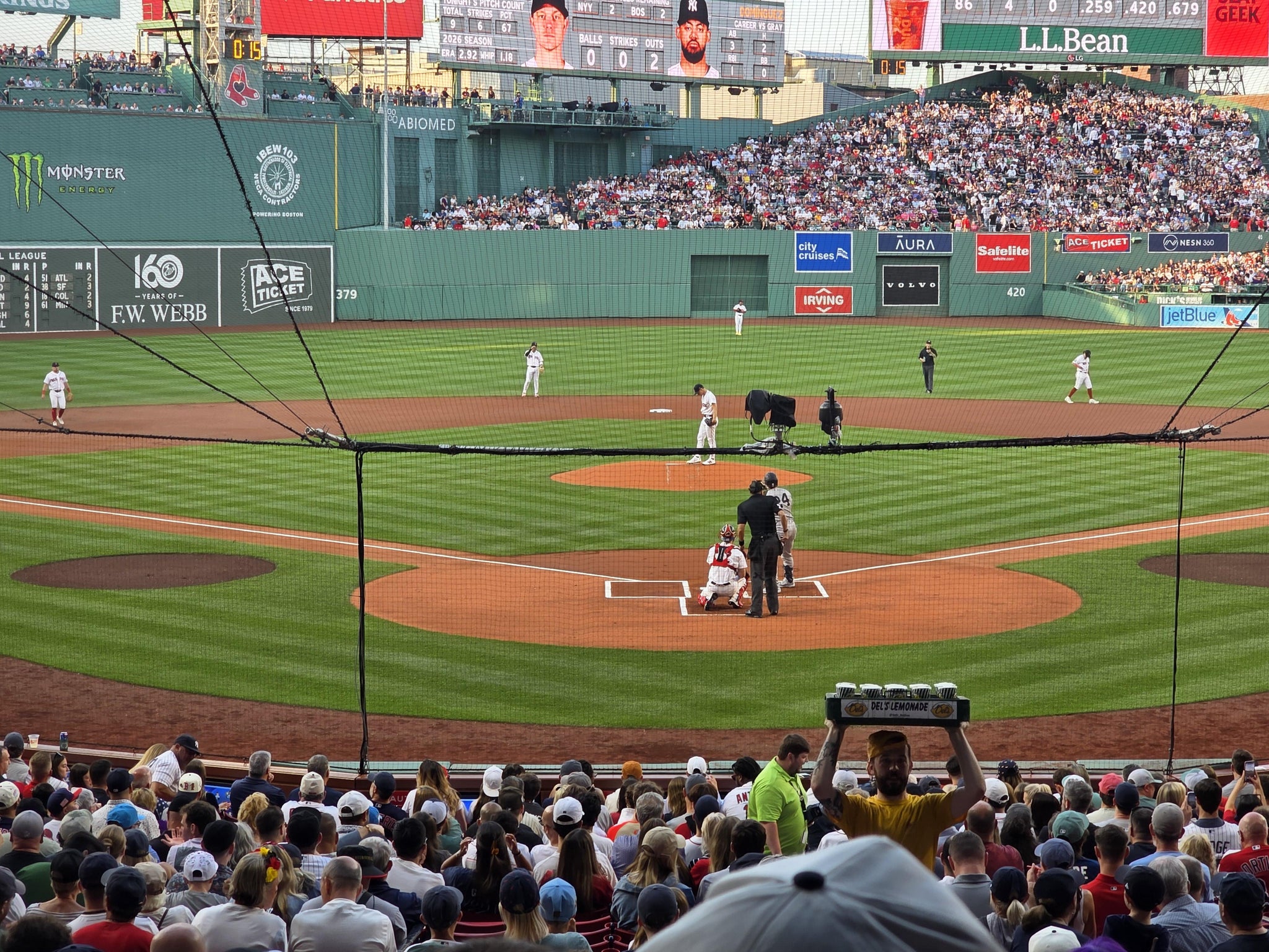 Real Fan View taken from Loge Box 131 at Fenway Park by Barry P