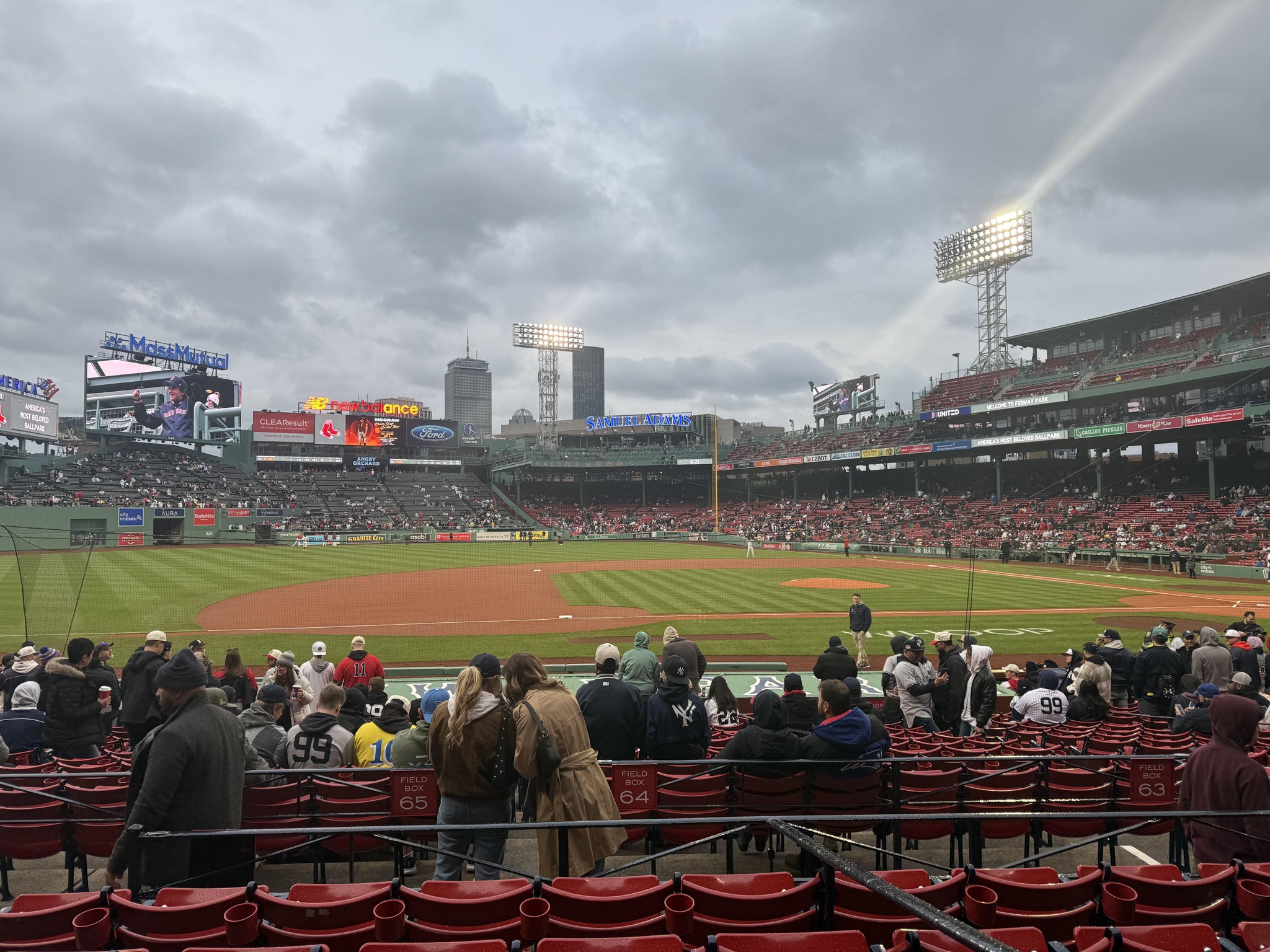 Real Fan View taken from Loge Box 150 at Fenway Park by Abeni S