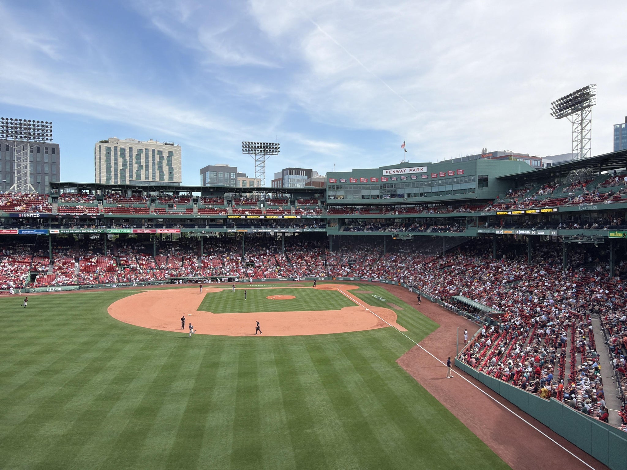 Vue réelle des fans prise de la Loge Box 163 au site Fenway Park par Rebecca C