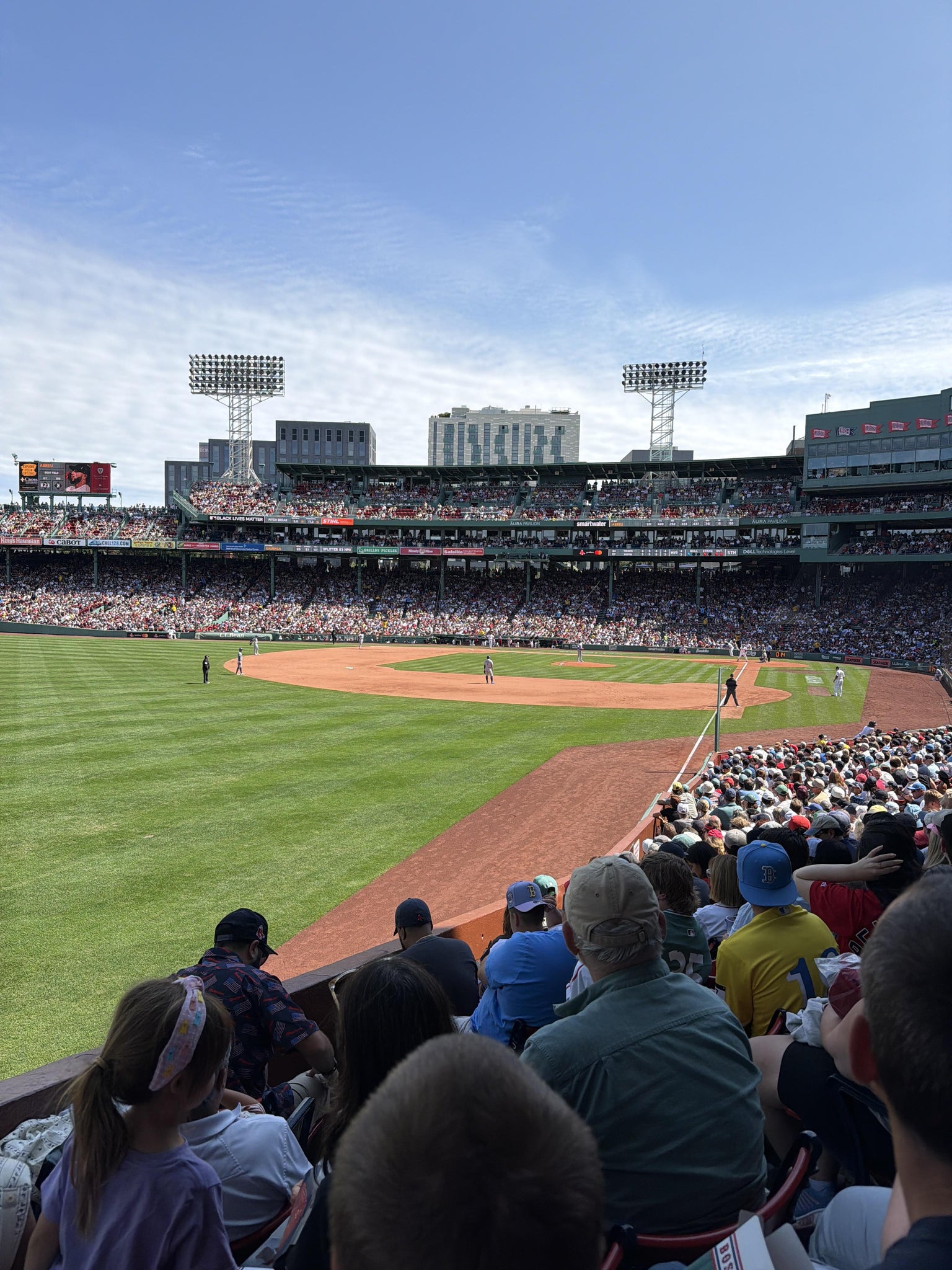 Vue réelle des fans prise de la Loge Box 165 au site Fenway Park par Eric C