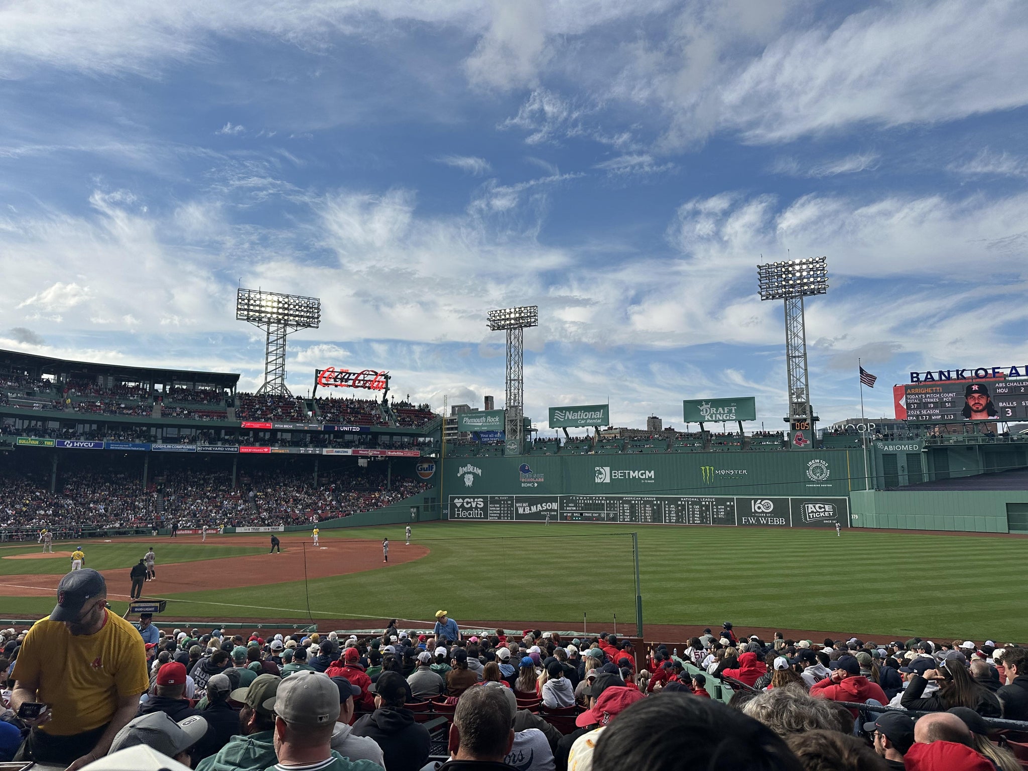 Real Fan View taken from Loge Box 98 at Fenway Park by Mike S