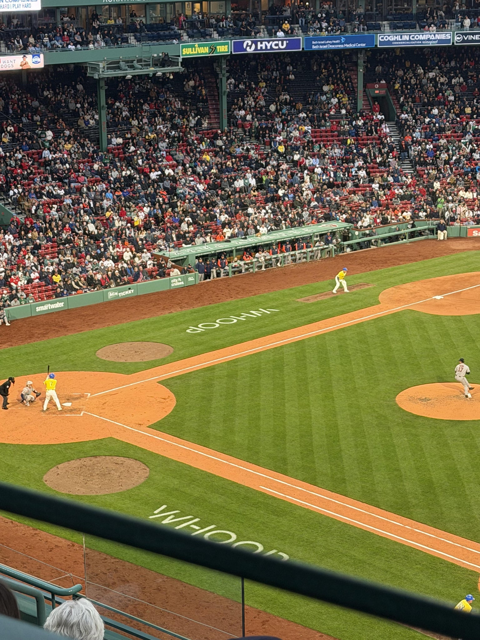 Real Fan View taken from Pavilion Box 11 at Fenway Park by Clark P