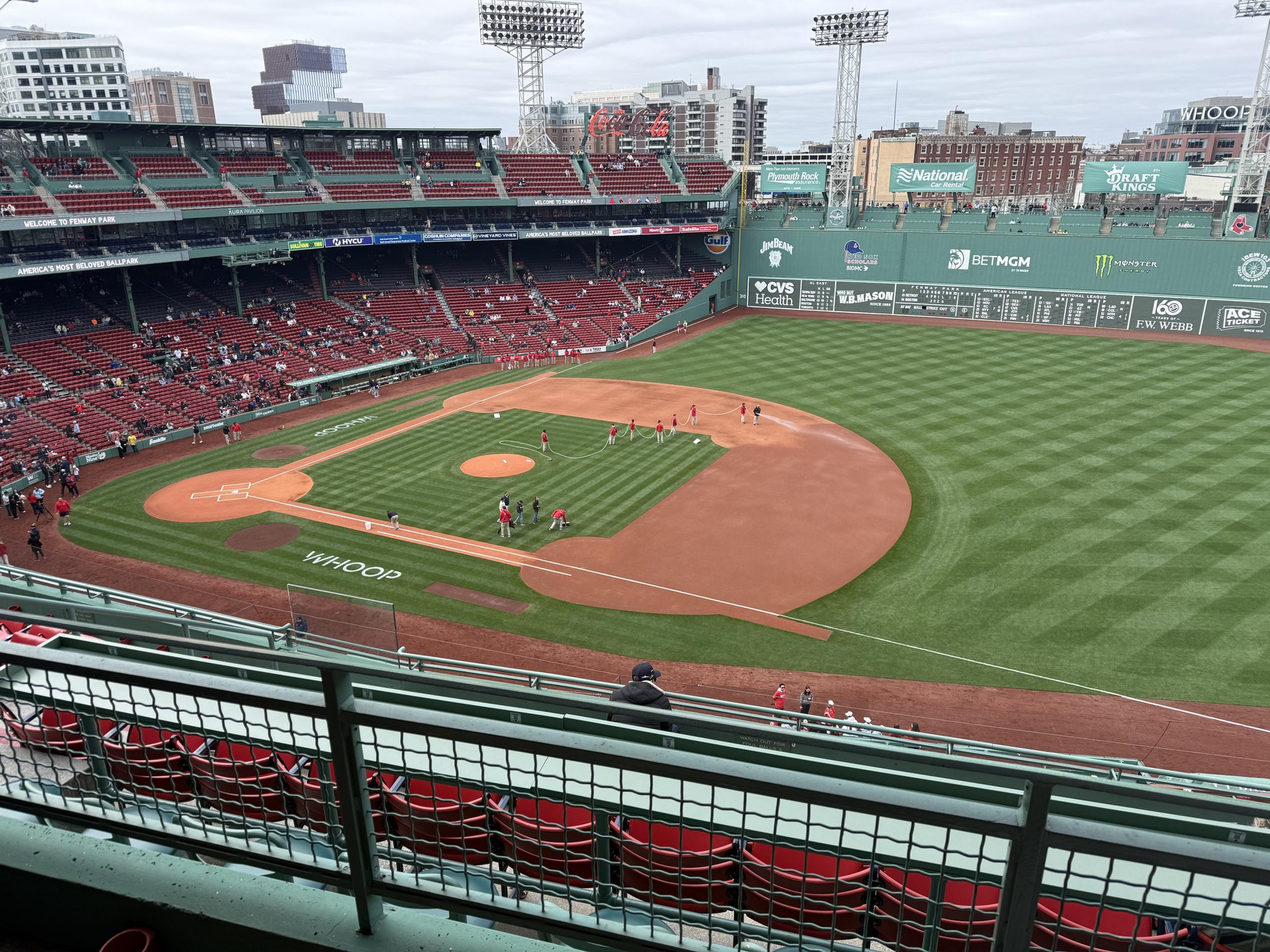 Vue réelle des fans prise de la Pavilion Box 11 au site Fenway Park par Bill W