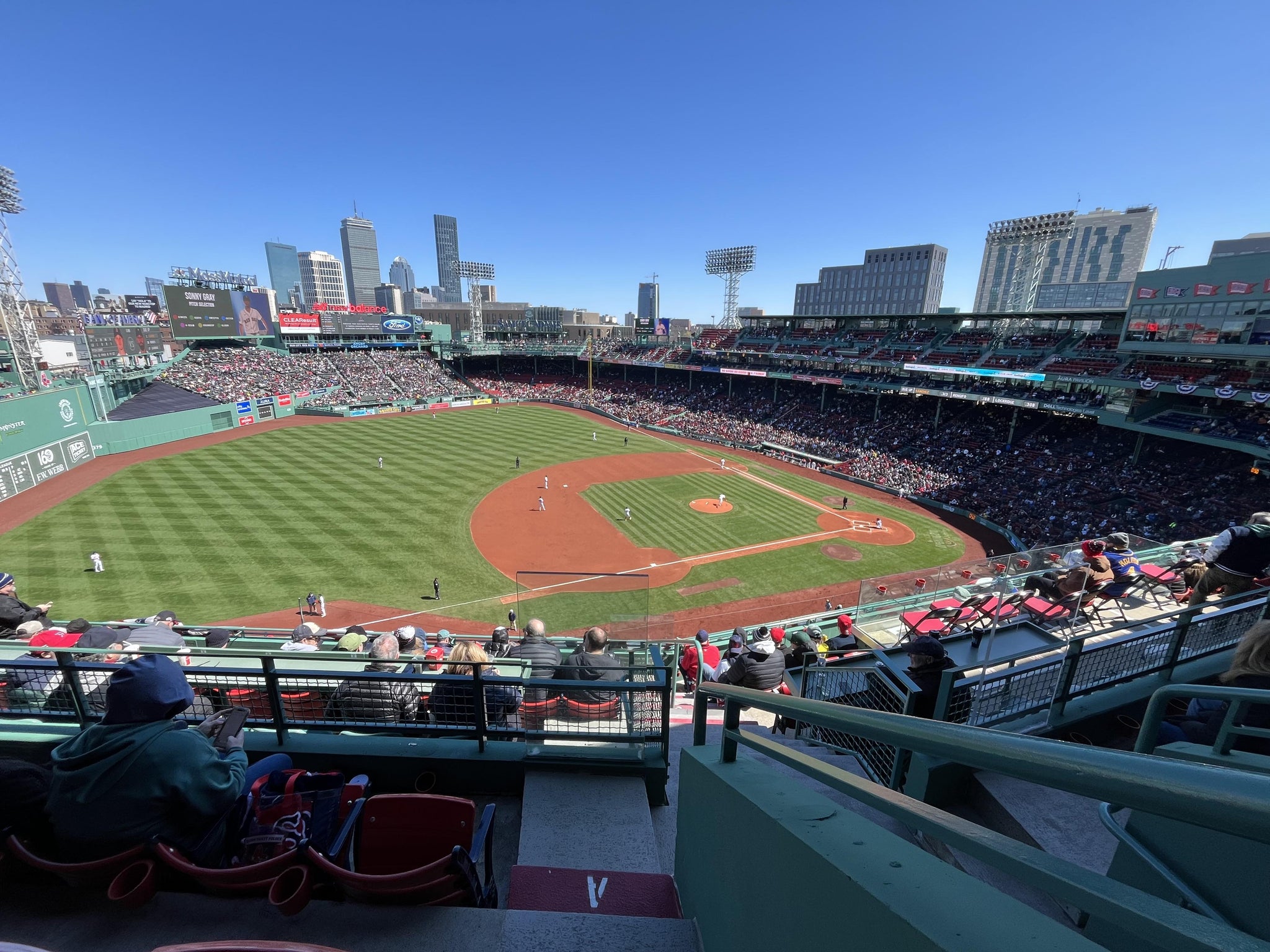 Vue réelle des fans prise de la Pavilion Box 12 au site Fenway Park par Charles B
