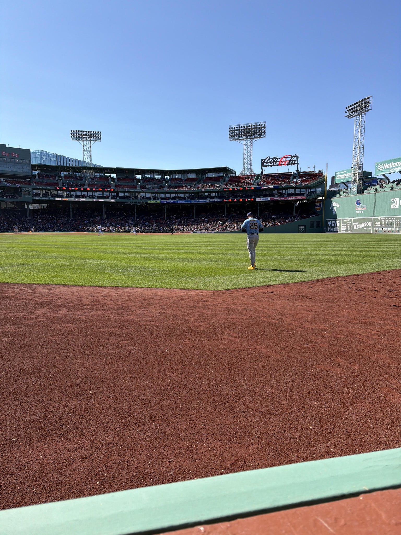 Vue réelle des fans prise de la Right Field Box 2 au site Fenway Park par Anthony H