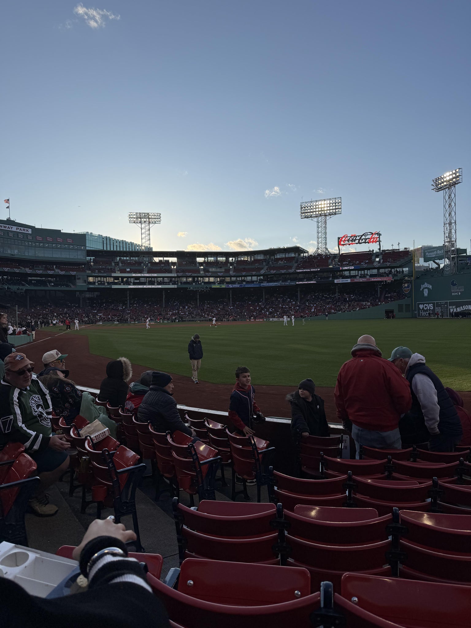 Vue réelle des fans prise de la Right Field Box 2 au site Fenway Park par Dan T