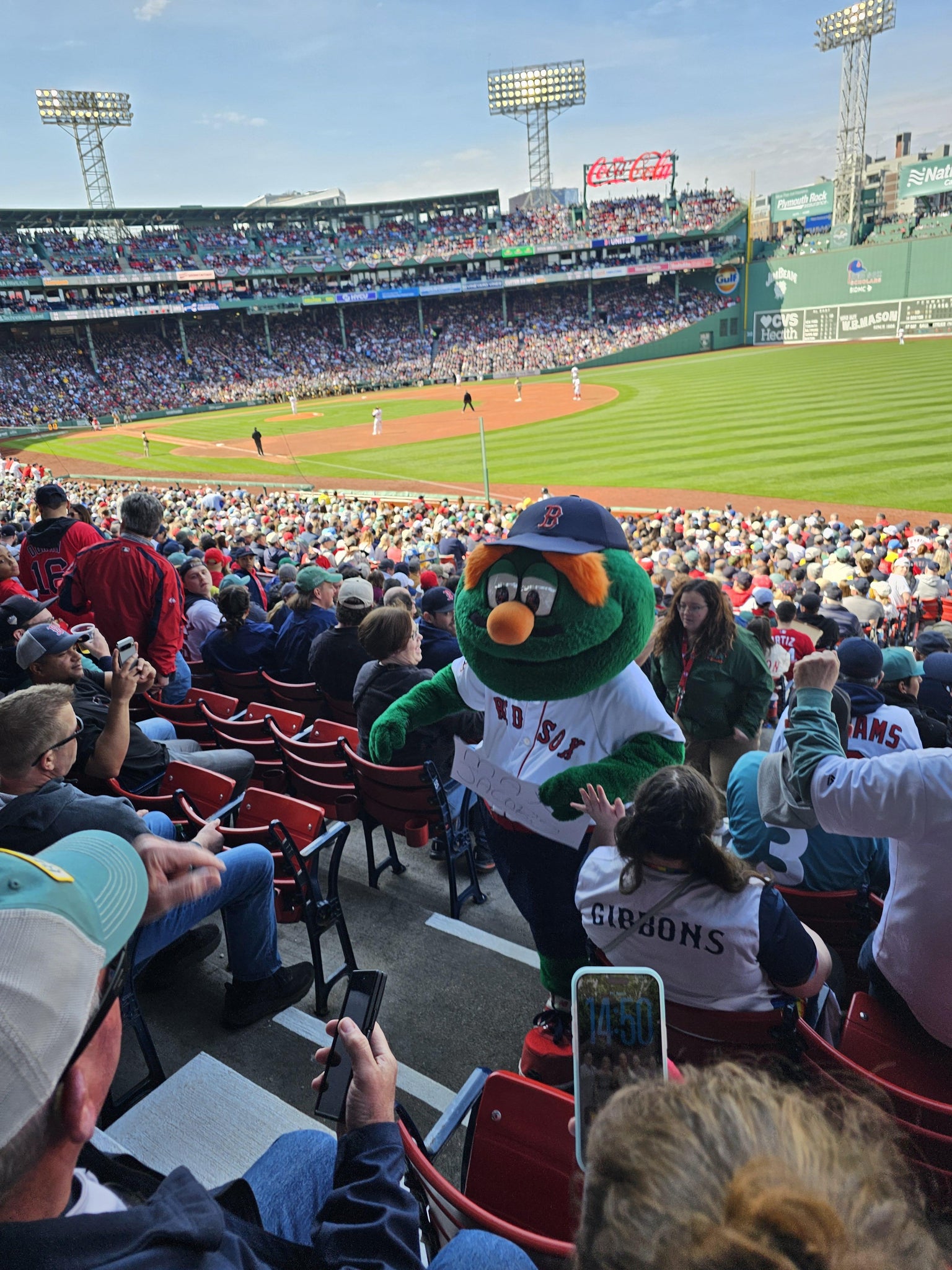 Real Fan View taken from Right Field Box 94 at Fenway Park by Skyy C