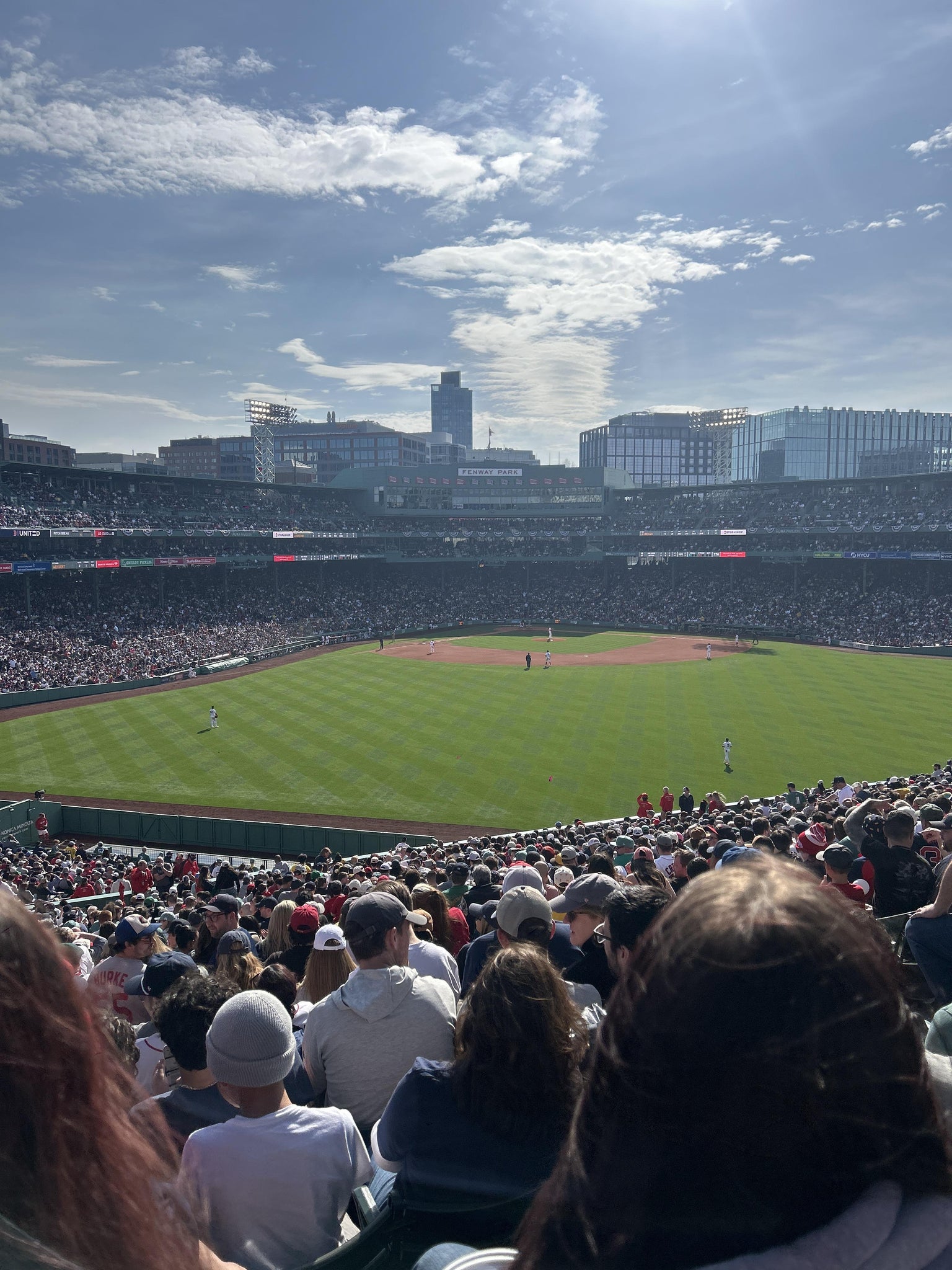 Real Fan View taken from Upper Bleacher 38 at Fenway Park by Kelli W