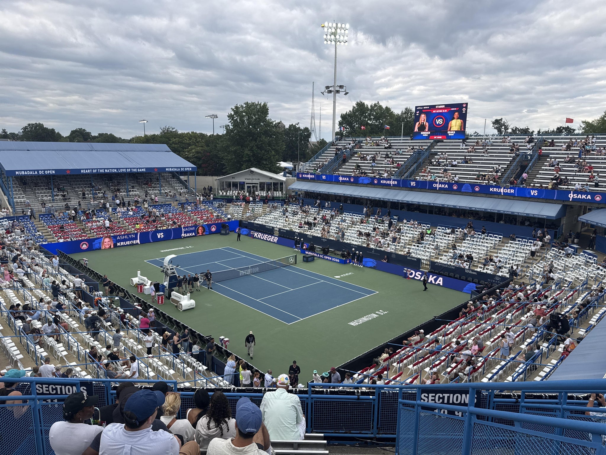 Real Fan View taken from Section 10 at Fitzgerald Tennis Stadium at Rock Creek Park Tennis Center by Jamey R