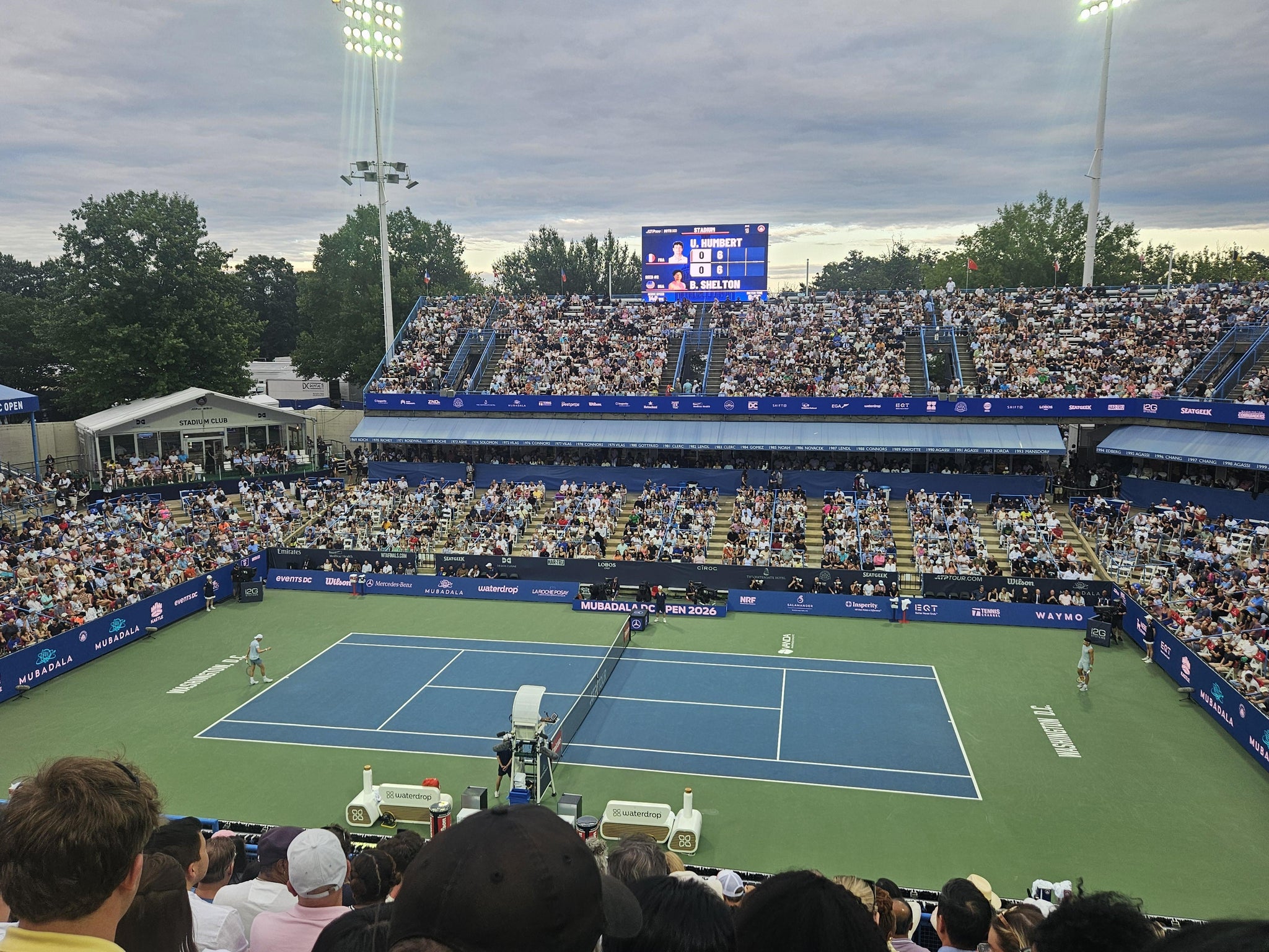Real Fan View taken from Section 12 at Fitzgerald Tennis Stadium at Rock Creek Park Tennis Center by Maryann D
