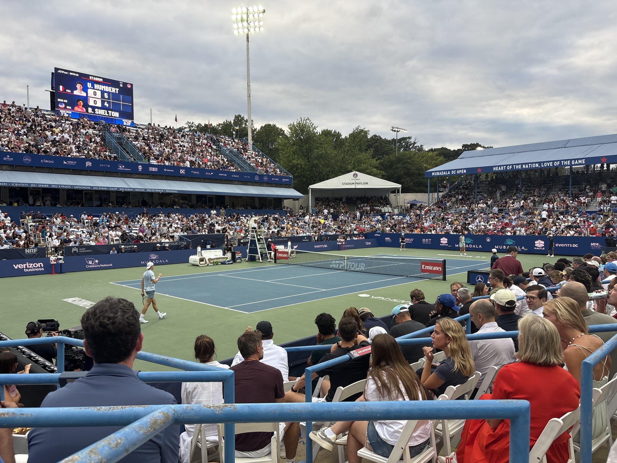 Real Fan View taken from Aisle 32 at Fitzgerald Tennis Stadium at Rock Creek Park Tennis Center by Tyneka P