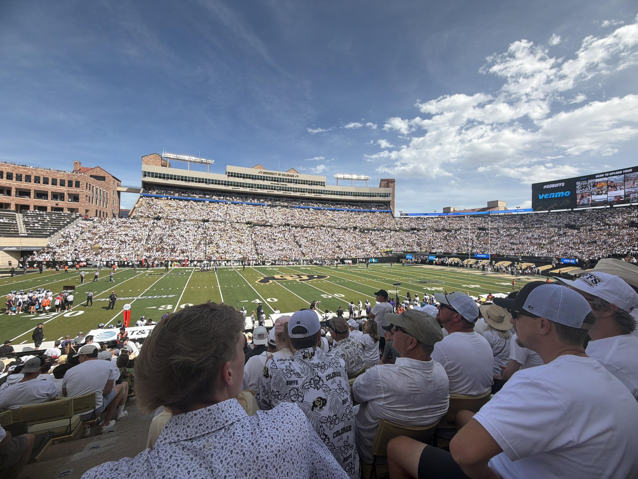 Real Fan View taken from Section 105 at Folsom Field by Sabina L