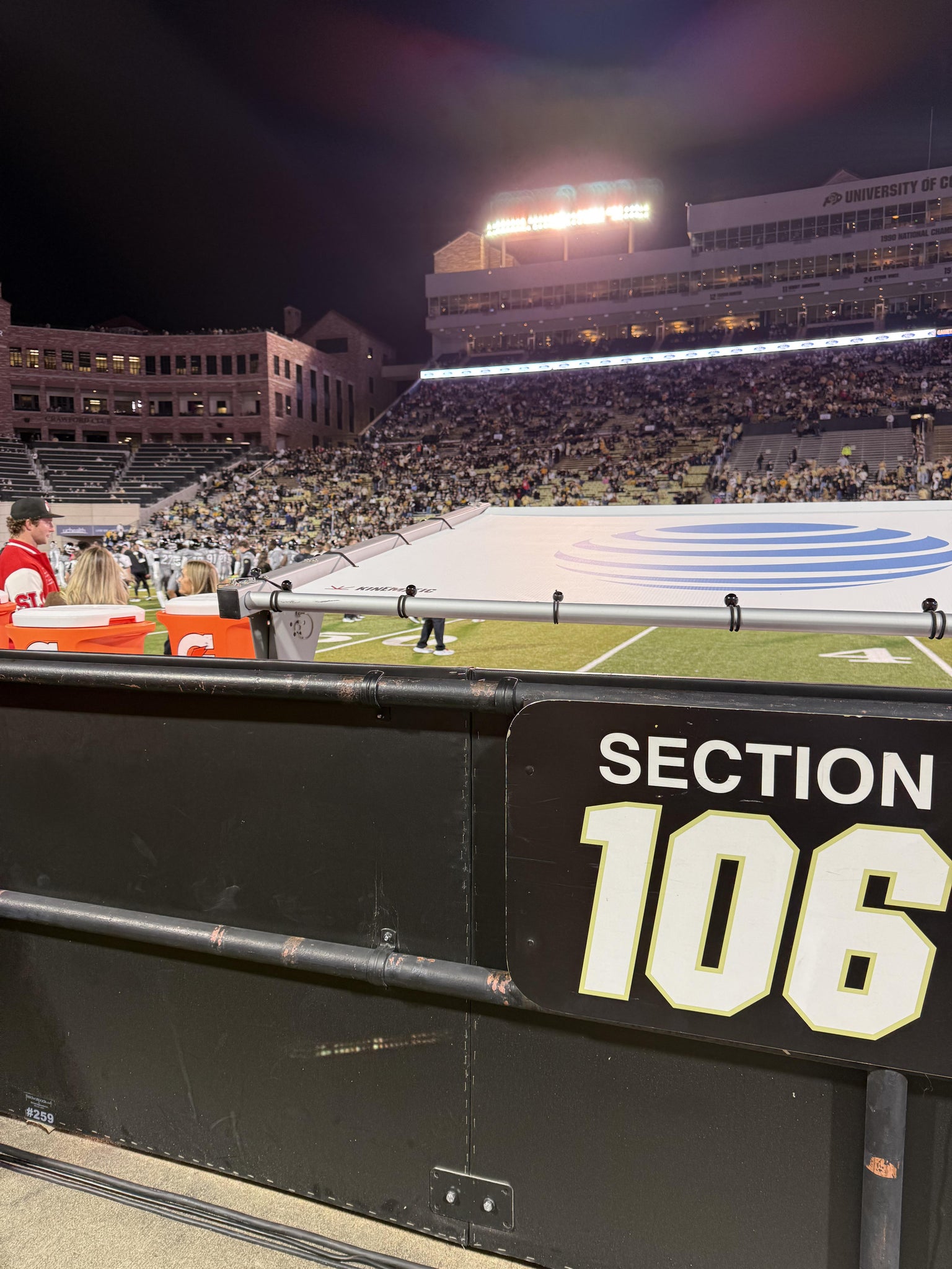 Real Fan View taken from Section 106 at Folsom Field by Todd V