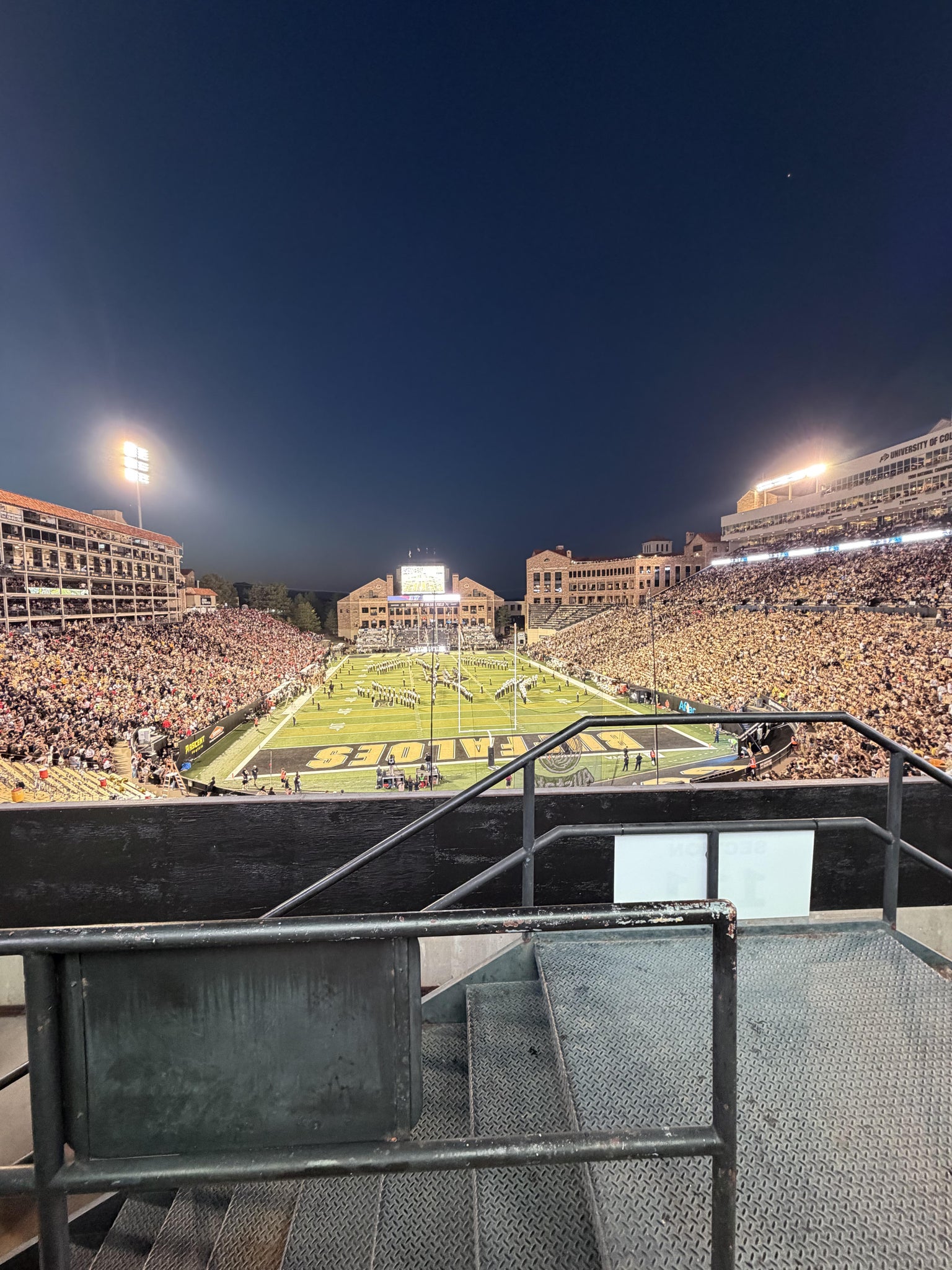 Real Fan View taken from Section 208 at Folsom Field by Anonymous User
