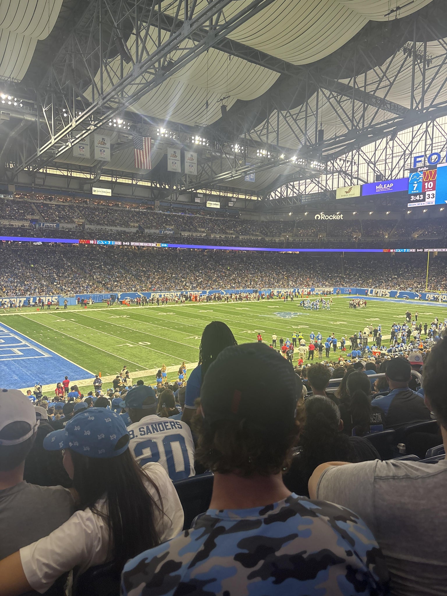 Real Fan View taken from Section 100 at Ford Field by Anonymous User