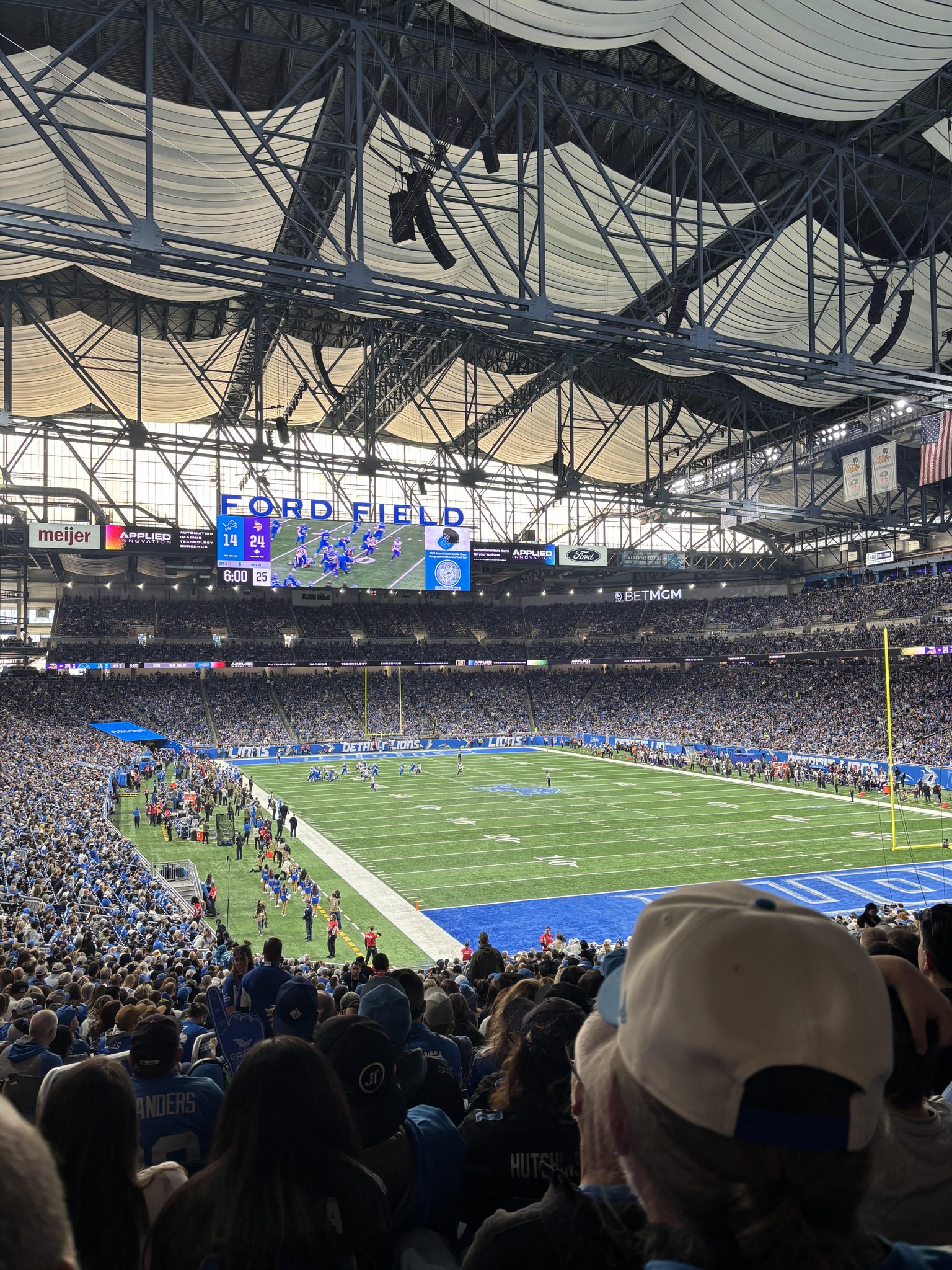 Real Fan View taken from Section 114 at Ford Field by Javier R