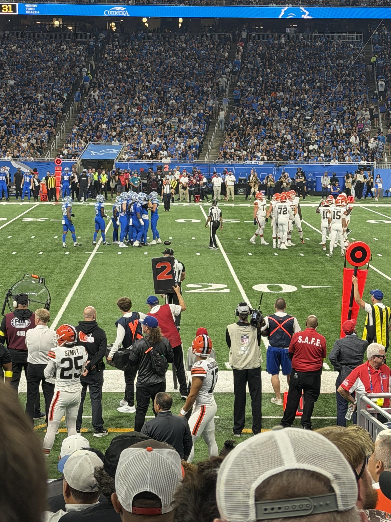 Real Fan View taken from Section 129 at Ford Field by Edgar B