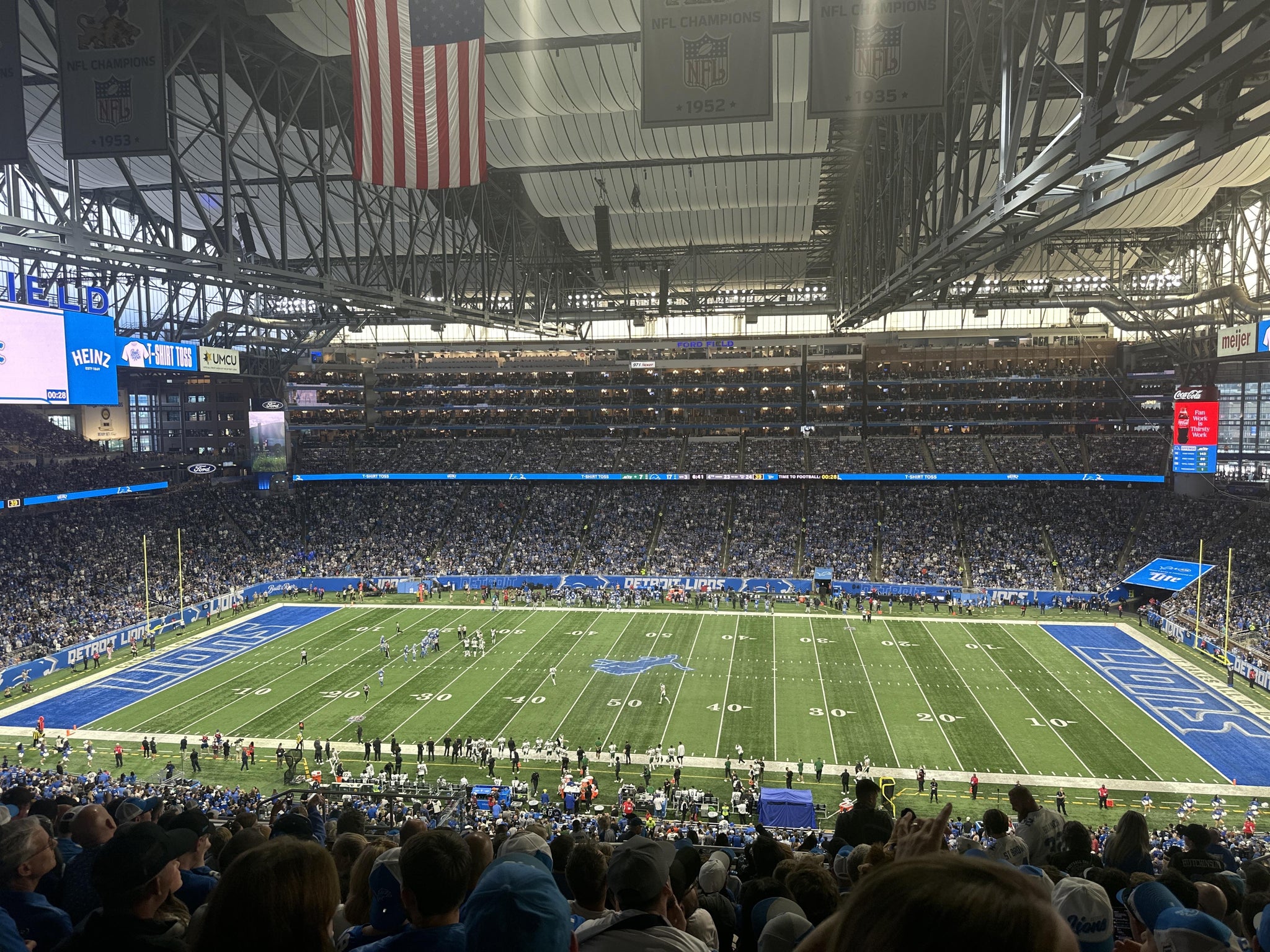Real Fan View taken from Section 332 at Ford Field by Roger B