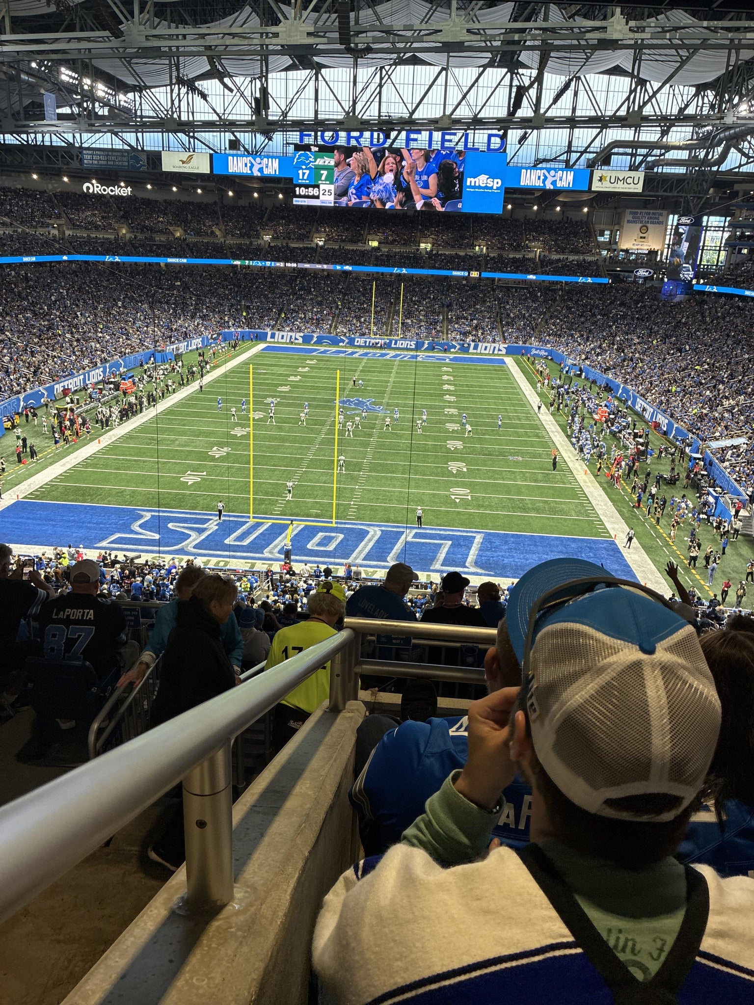 Real Fan View taken from Section 345 at Ford Field by Anonymous User