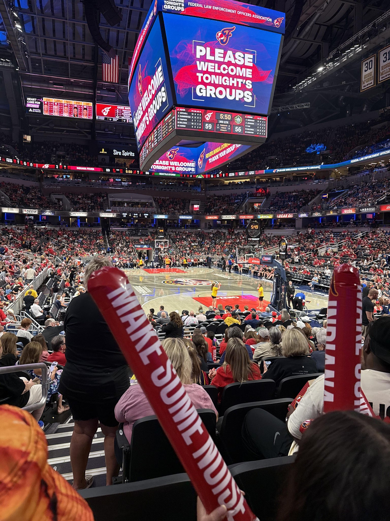 Real Fan View taken from Section 1 at Gainbridge Fieldhouse by Sam L