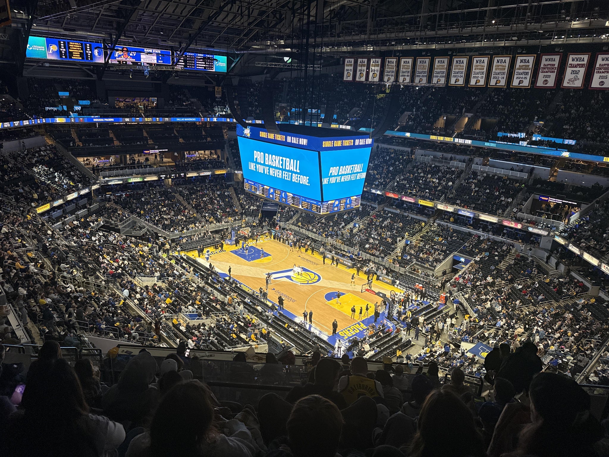 Real Fan View taken from Section 221 at Gainbridge Fieldhouse by Stephen C