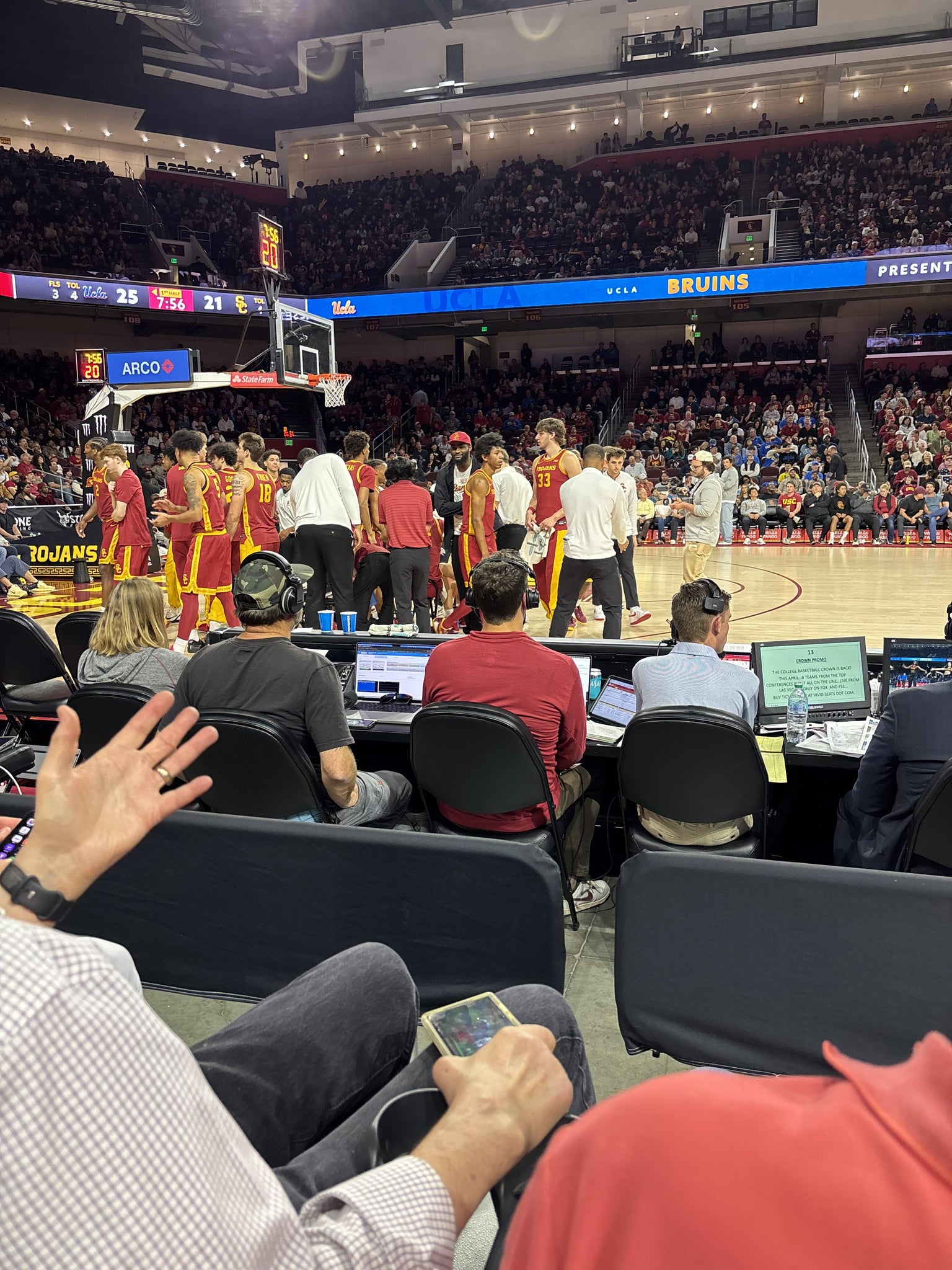 Real Fan View taken from Section 115 at Galen Center by Paul P