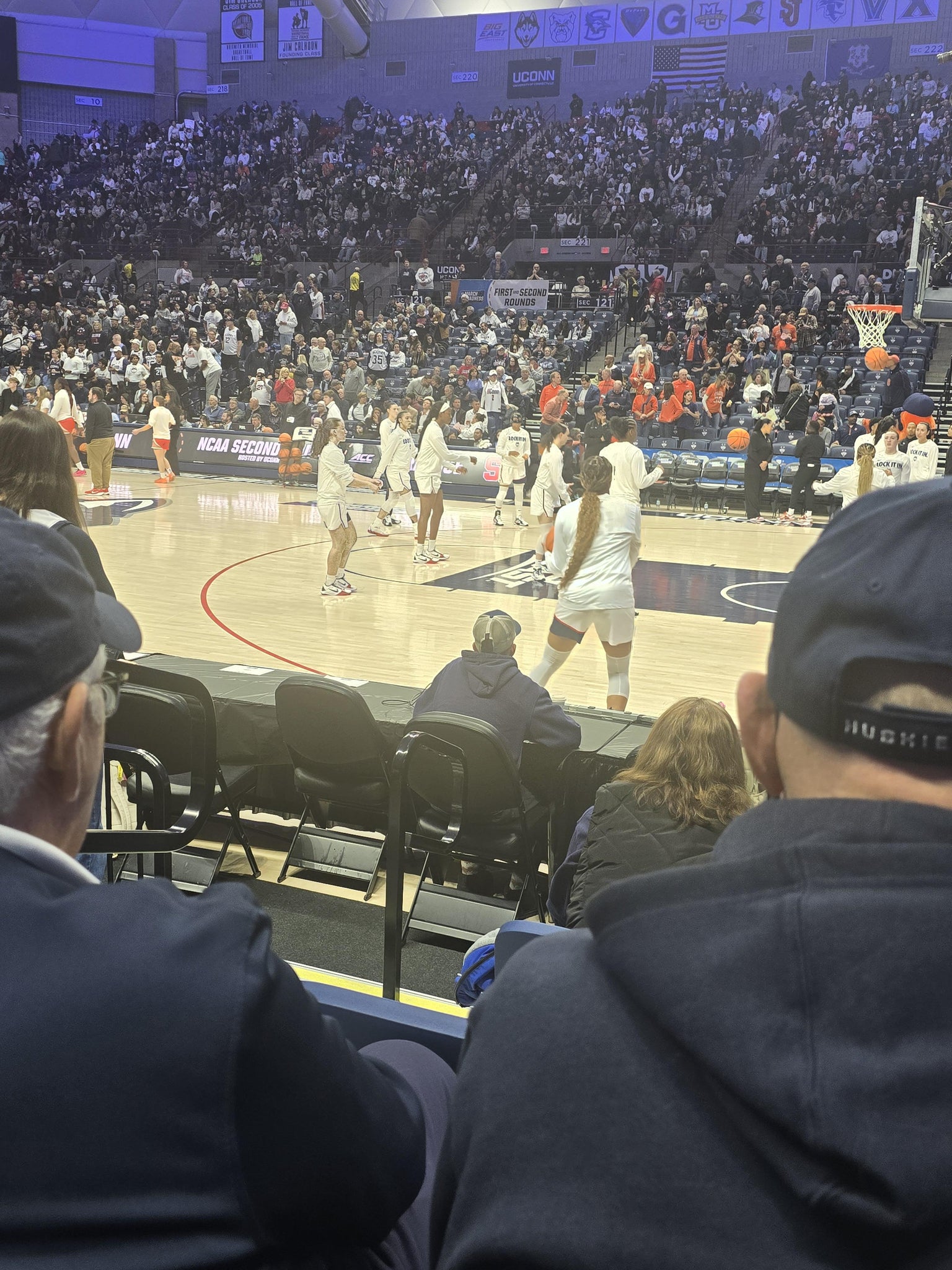 Real Fan View taken from Section 107 at Gampel Pavilion by Kristin B