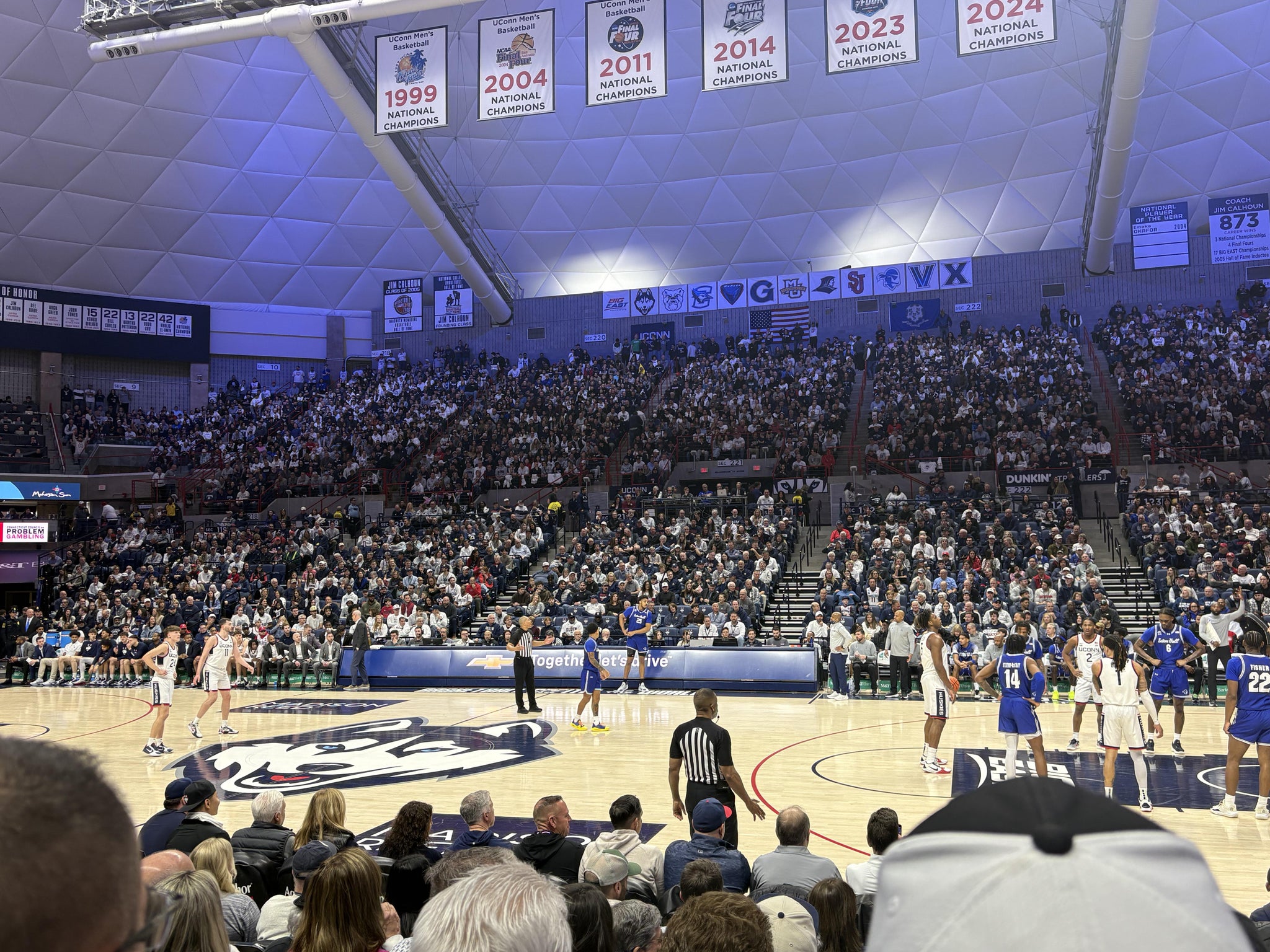 Real Fan View taken from Section 108 at Gampel Pavilion by Susan F