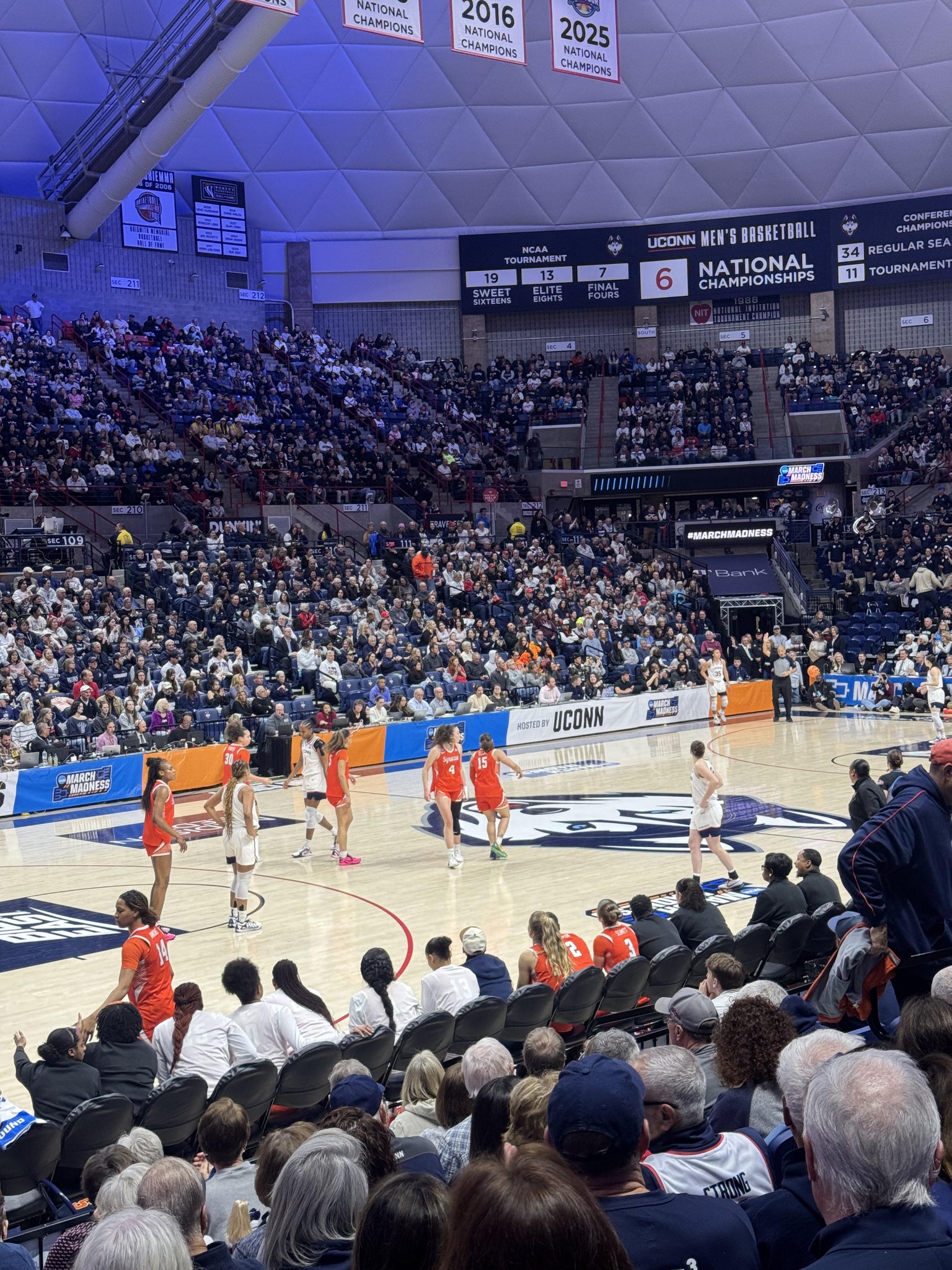 Real Fan View taken from Section 123 at Gampel Pavilion by Nasir B