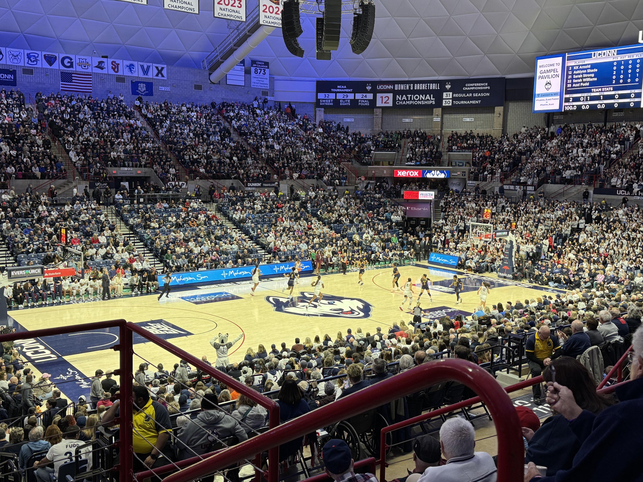 Real Fan View taken from Section 212 at Gampel Pavilion by Cayla M