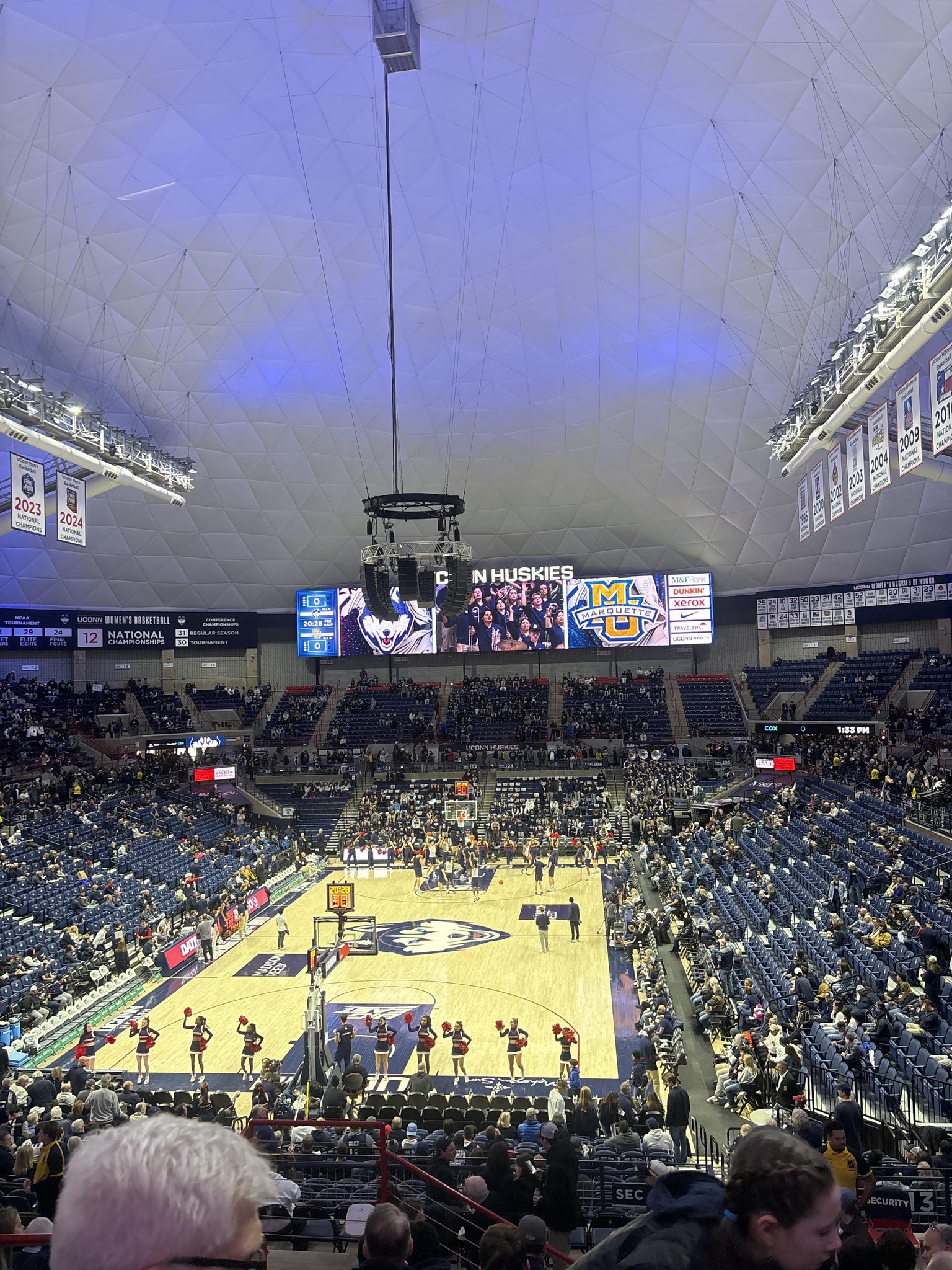 Real Fan View taken from Section 214 at Gampel Pavilion by Rebecca T