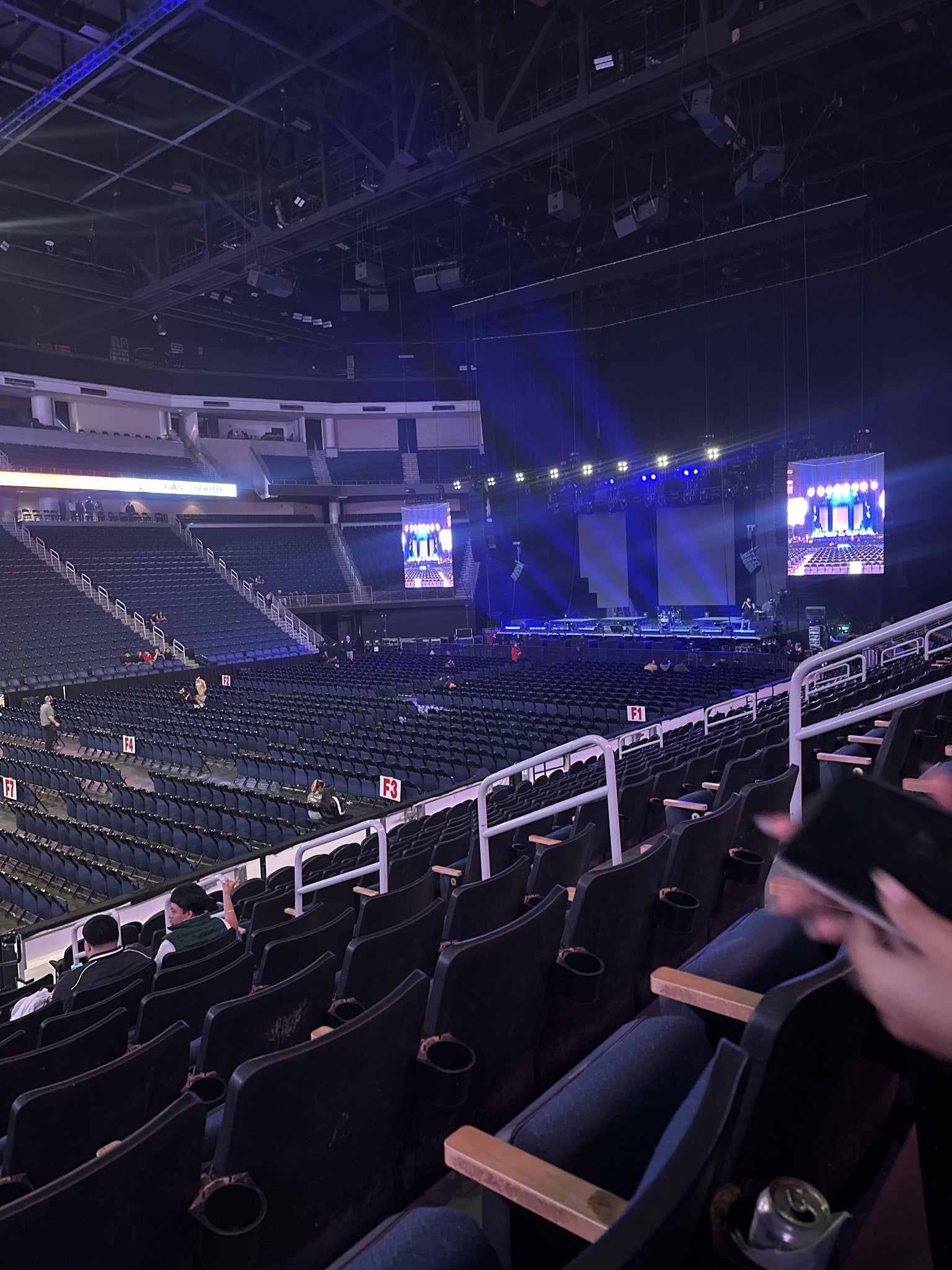 Real Fan View taken from Section 104 at Gas South Arena by Marvin M